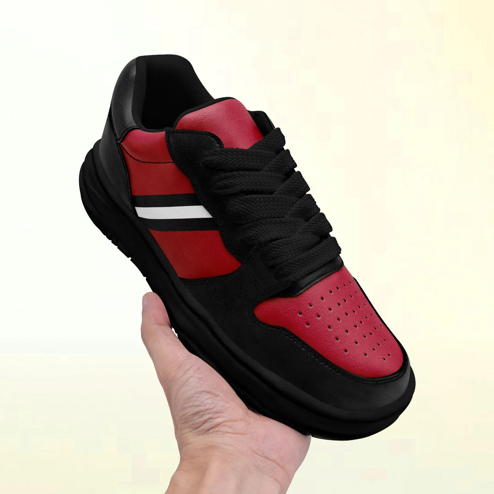 Corporate Gifts,Custom Red Black Atlanta Shoes Personalized Sneaker FN032-D020389-3
