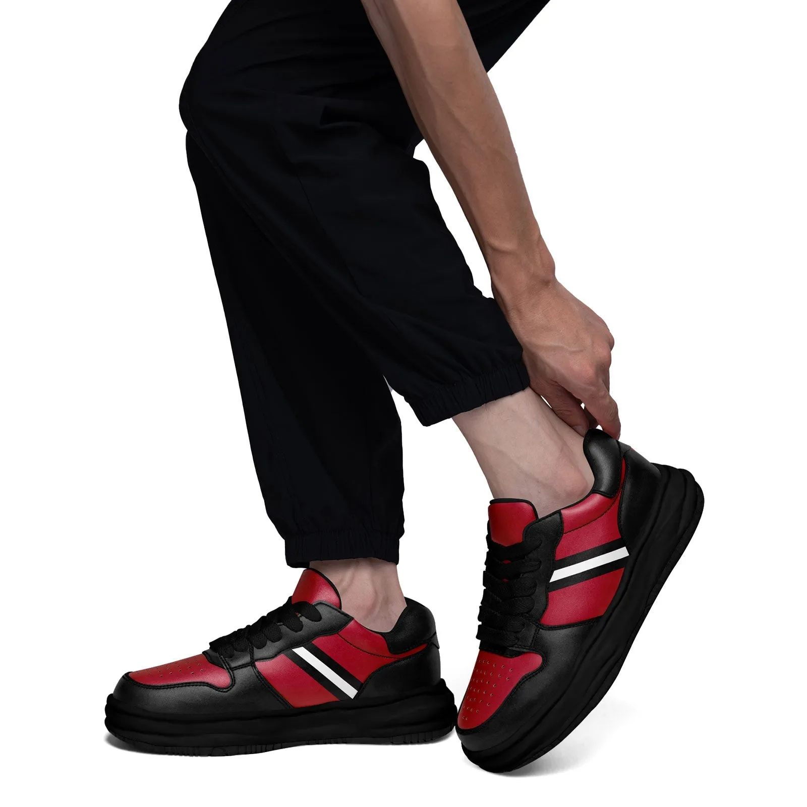 Corporate Gifts,Custom Red Black Atlanta Shoes Personalized Sneaker FN032-D020389-3