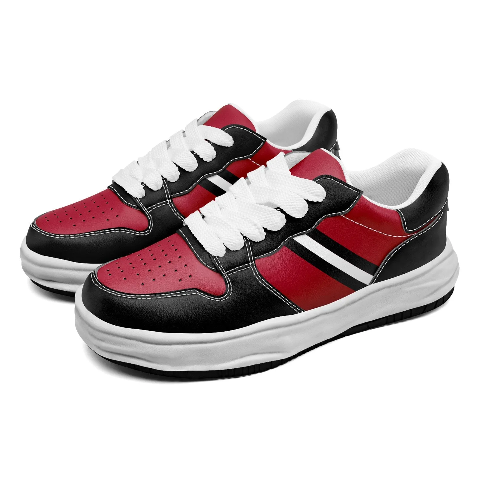 Corporate Gifts,Custom Red Black Atlanta Shoes Personalized Sneaker FN032-D020389-3