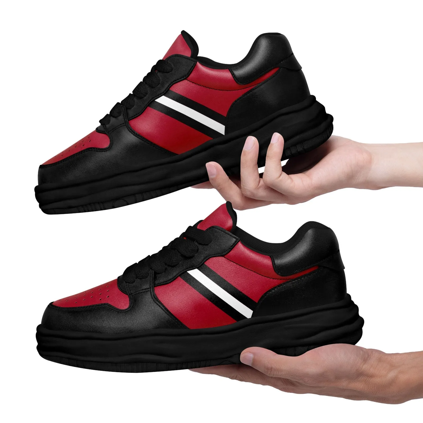 Corporate Gifts,Custom Red Black Atlanta Shoes Personalized Sneaker FN032-D020389-3