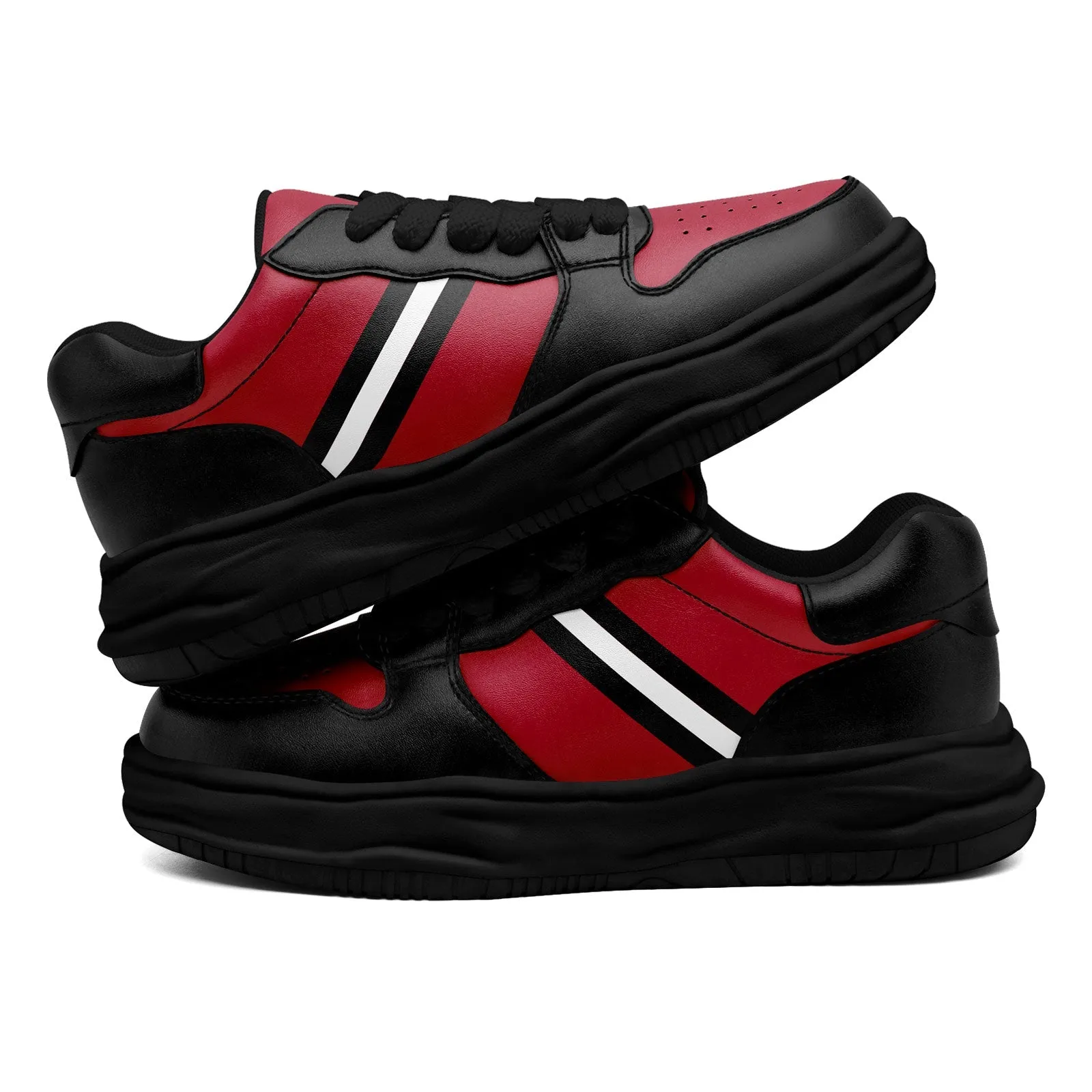 Corporate Gifts,Custom Red Black Atlanta Shoes Personalized Sneaker FN032-D020389-3