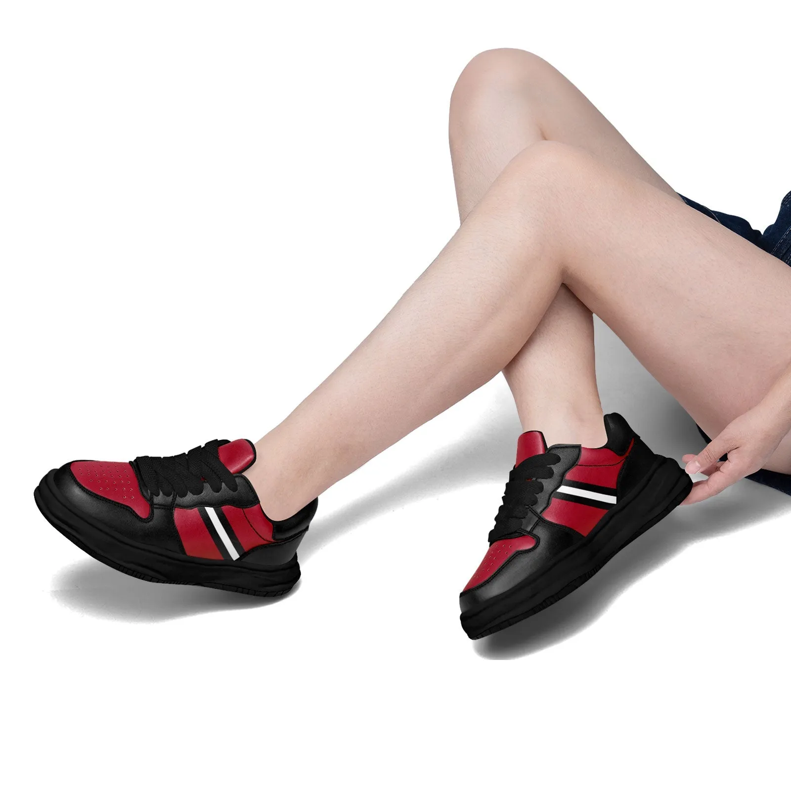 Corporate Gifts,Custom Red Black Atlanta Shoes Personalized Sneaker FN032-D020389-3