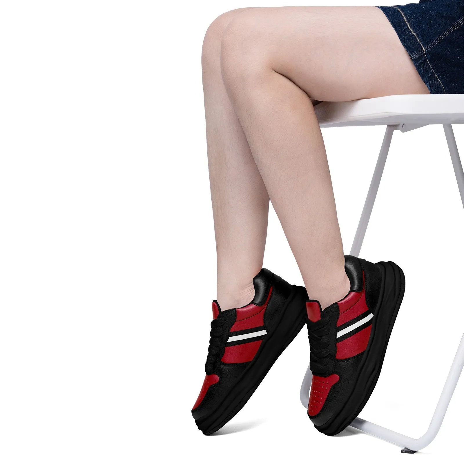 Corporate Gifts,Custom Red Black Atlanta Shoes Personalized Sneaker FN032-D020389-3