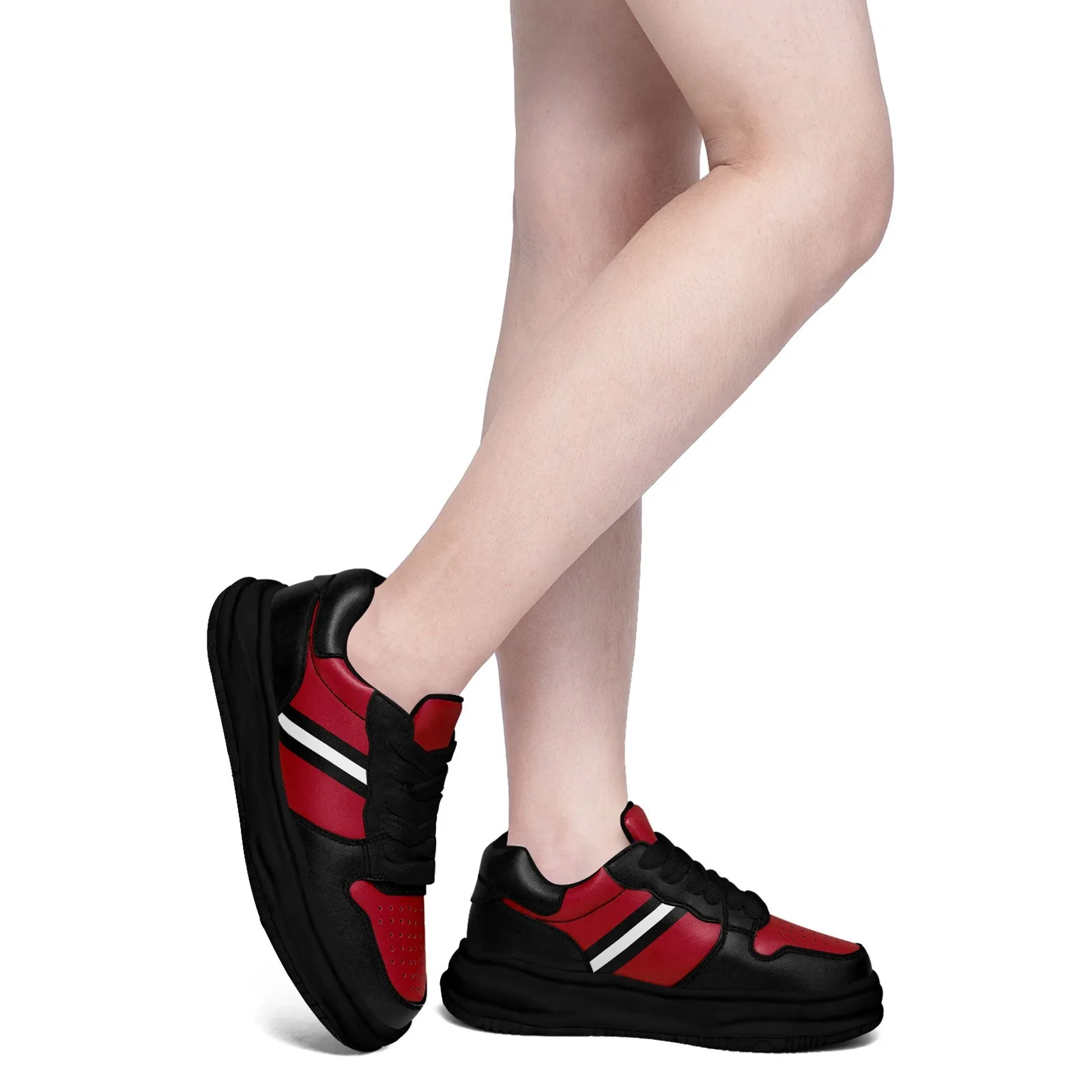 Corporate Gifts,Custom Red Black Atlanta Shoes Personalized Sneaker FN032-D020389-3
