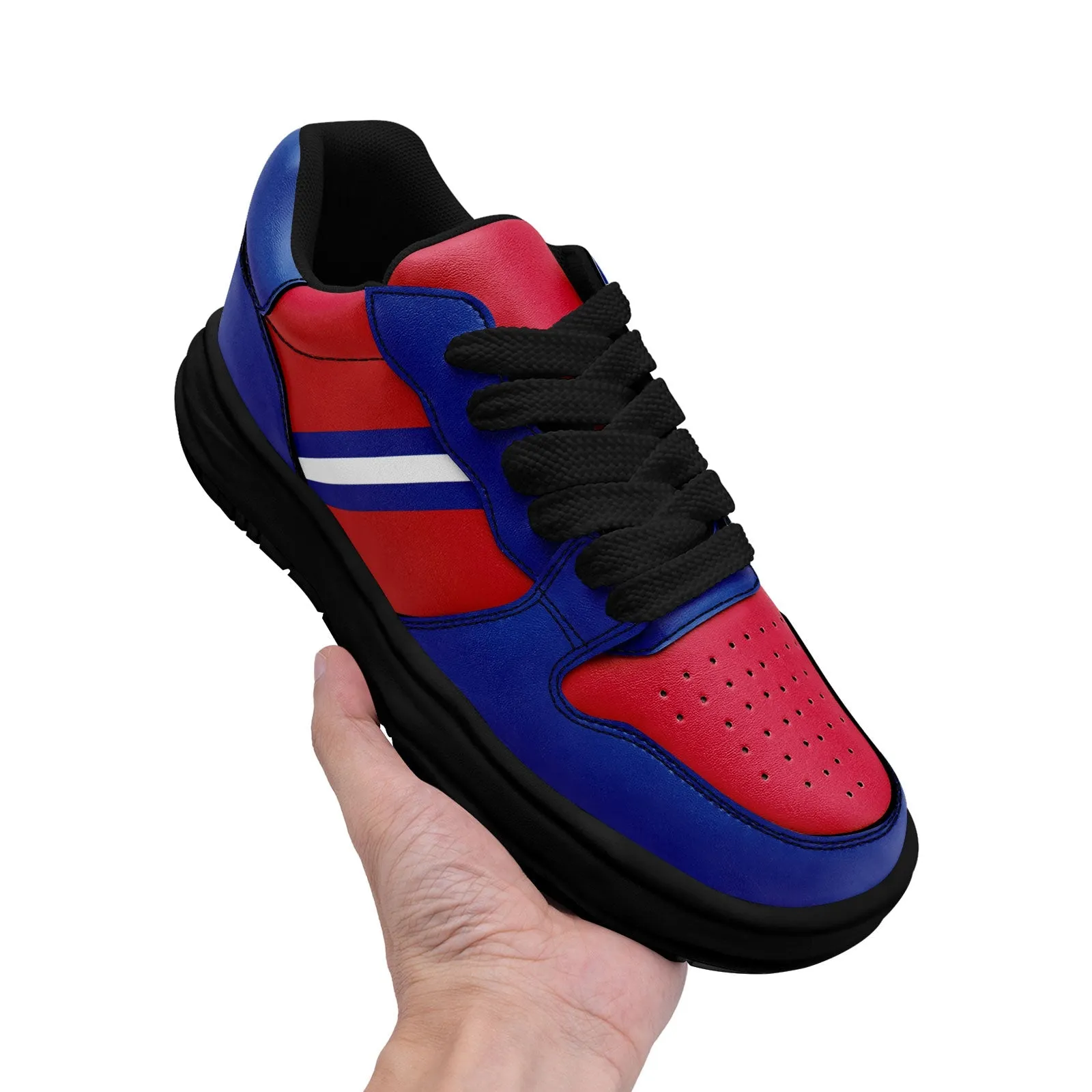 Corporate Gifts,Custom Red Blue Buffalo Shoes Personalized Sneaker FN032-D020389-4