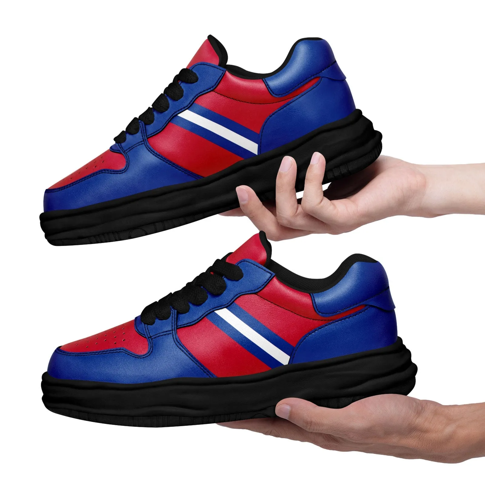 Corporate Gifts,Custom Red Blue Buffalo Shoes Personalized Sneaker FN032-D020389-4