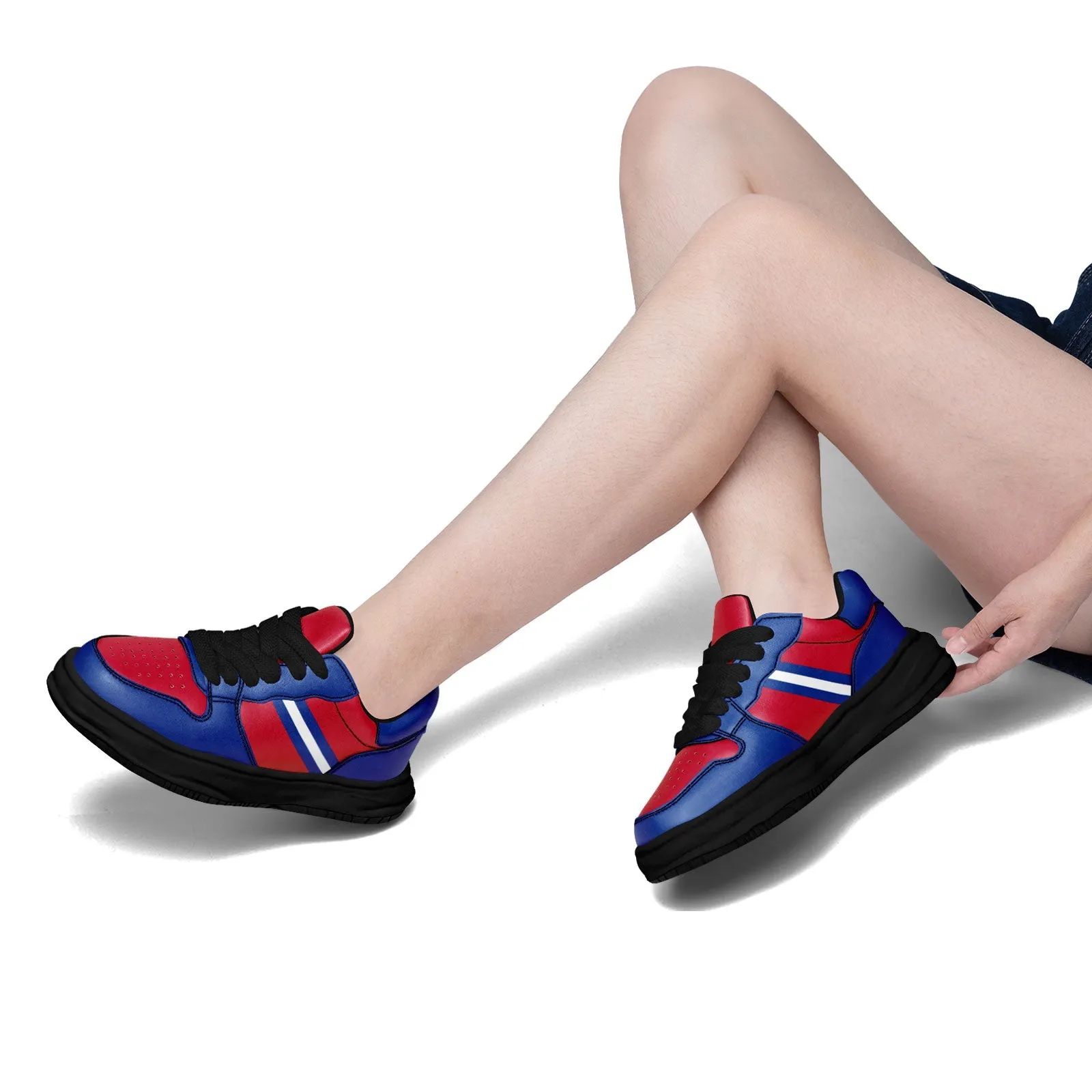 Corporate Gifts,Custom Red Blue Buffalo Shoes Personalized Sneaker FN032-D020389-4