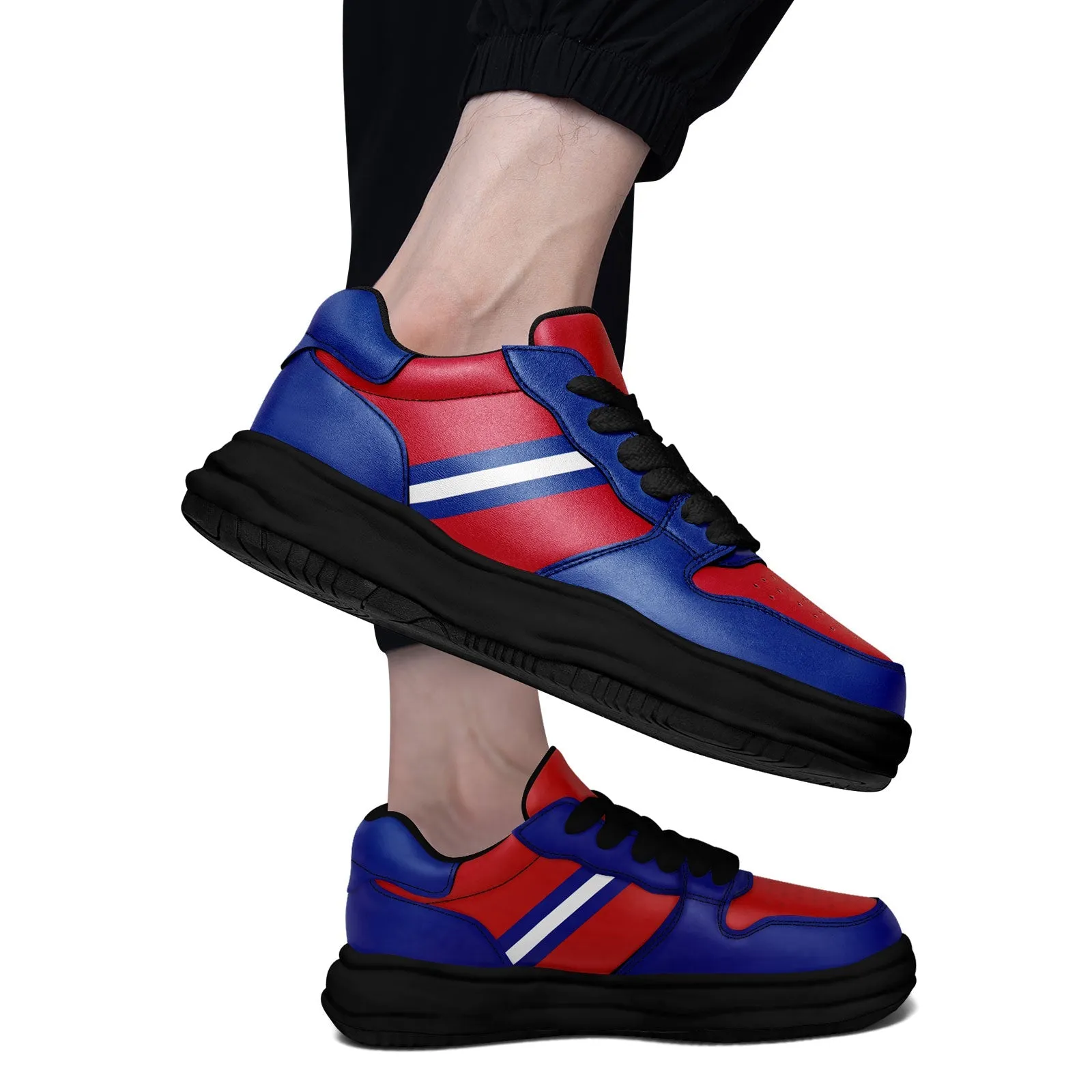 Corporate Gifts,Custom Red Blue Buffalo Shoes Personalized Sneaker FN032-D020389-4
