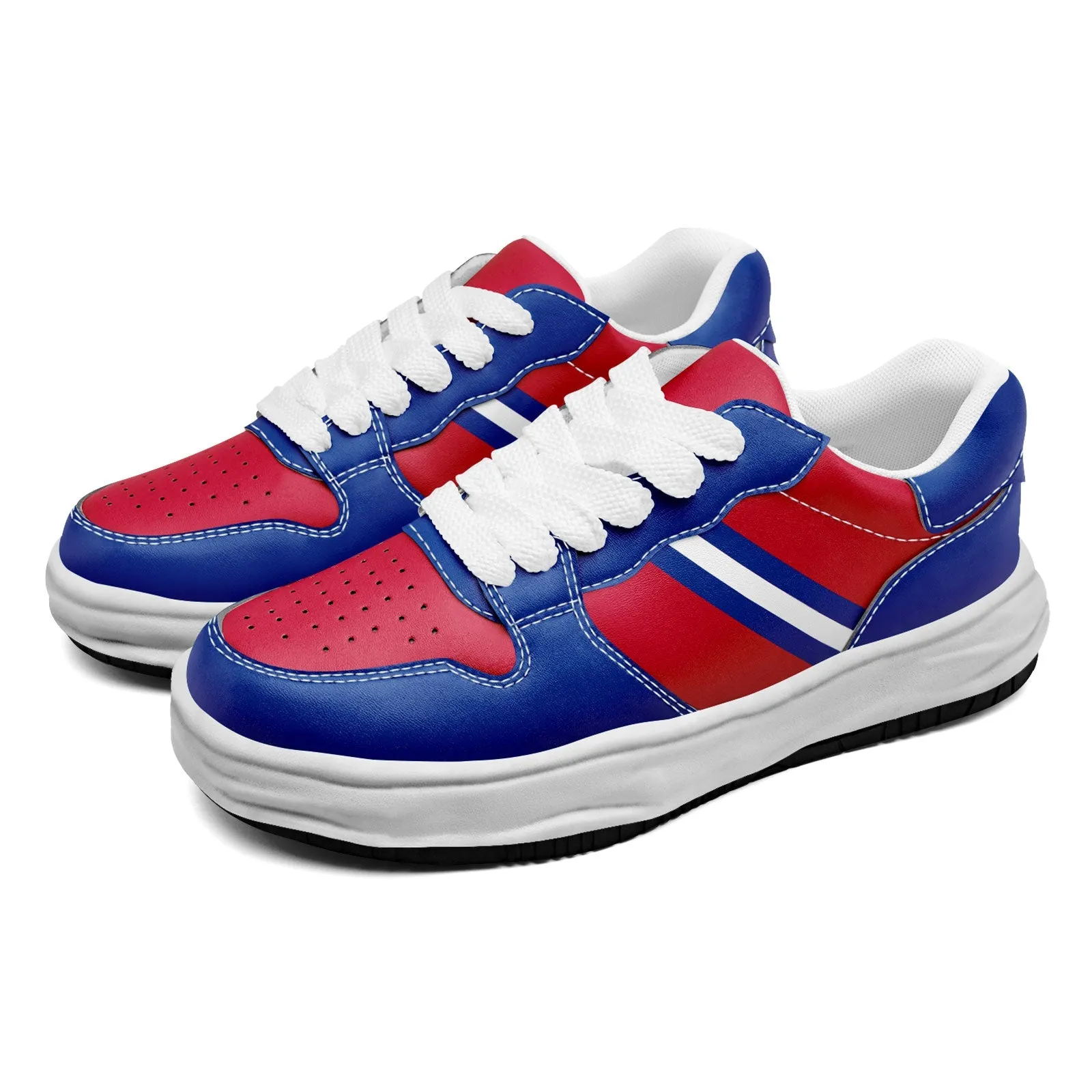 Corporate Gifts,Custom Red Blue Buffalo Shoes Personalized Sneaker FN032-D020389-4