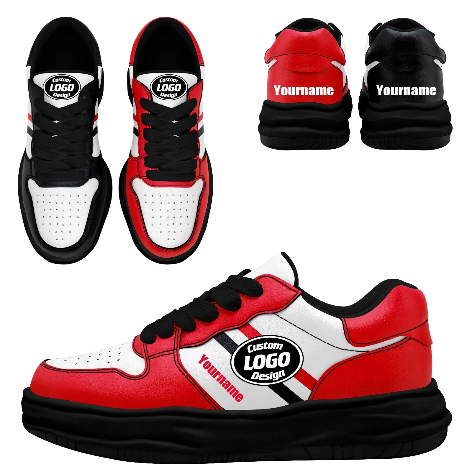 Corporate Gifts,Custom Red Blue Houston Shoes Personalized Sneaker FN032-D020389-12