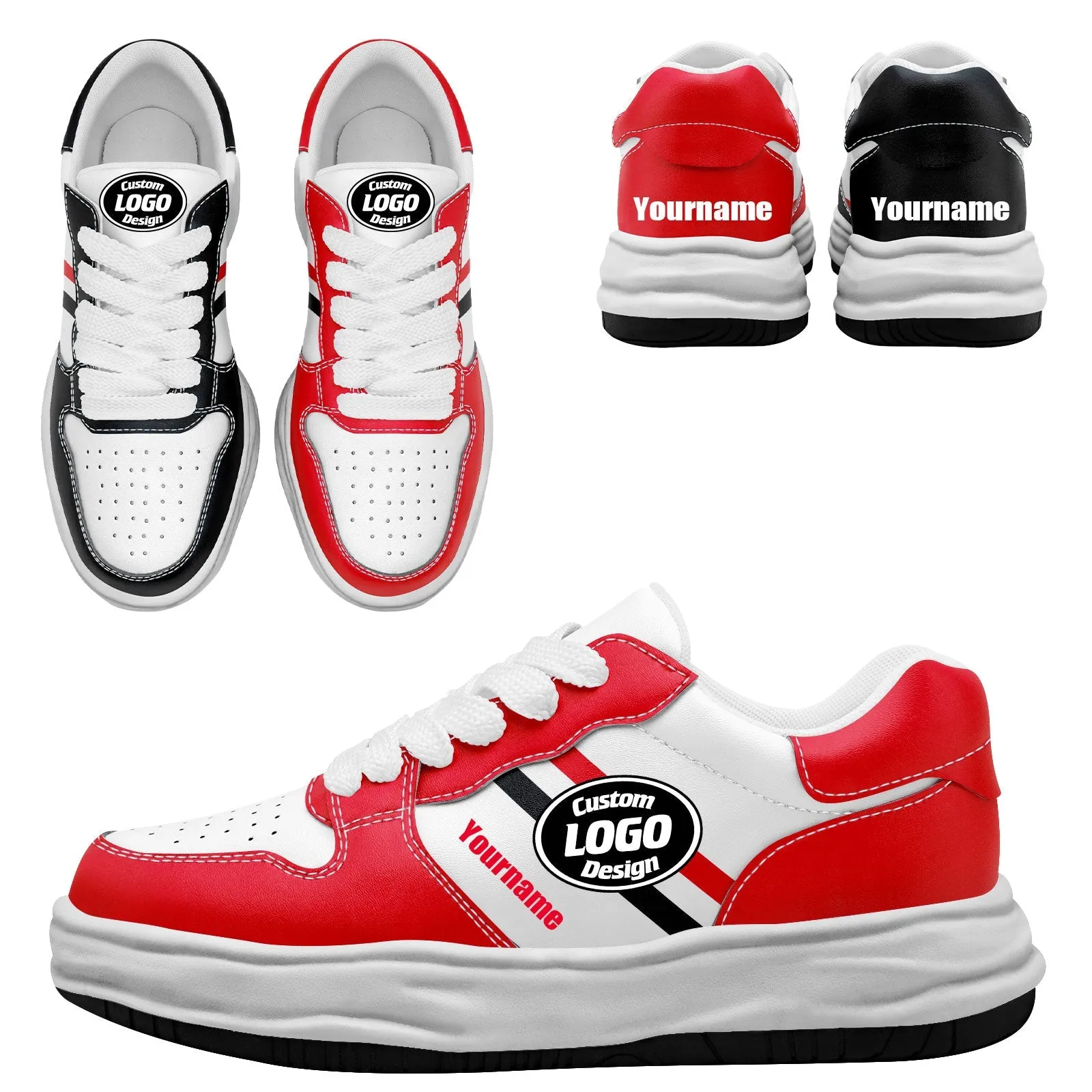 Corporate Gifts,Custom Red Blue Houston Shoes Personalized Sneaker FN032-D020389-12