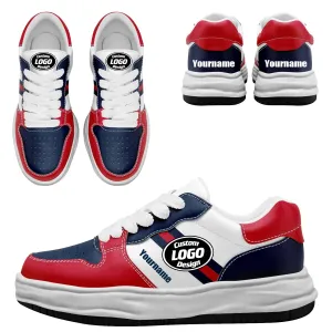 Corporate Gifts,Custom Red Blue New England Shoes Personalized Sneaker FN032-D020389-26
