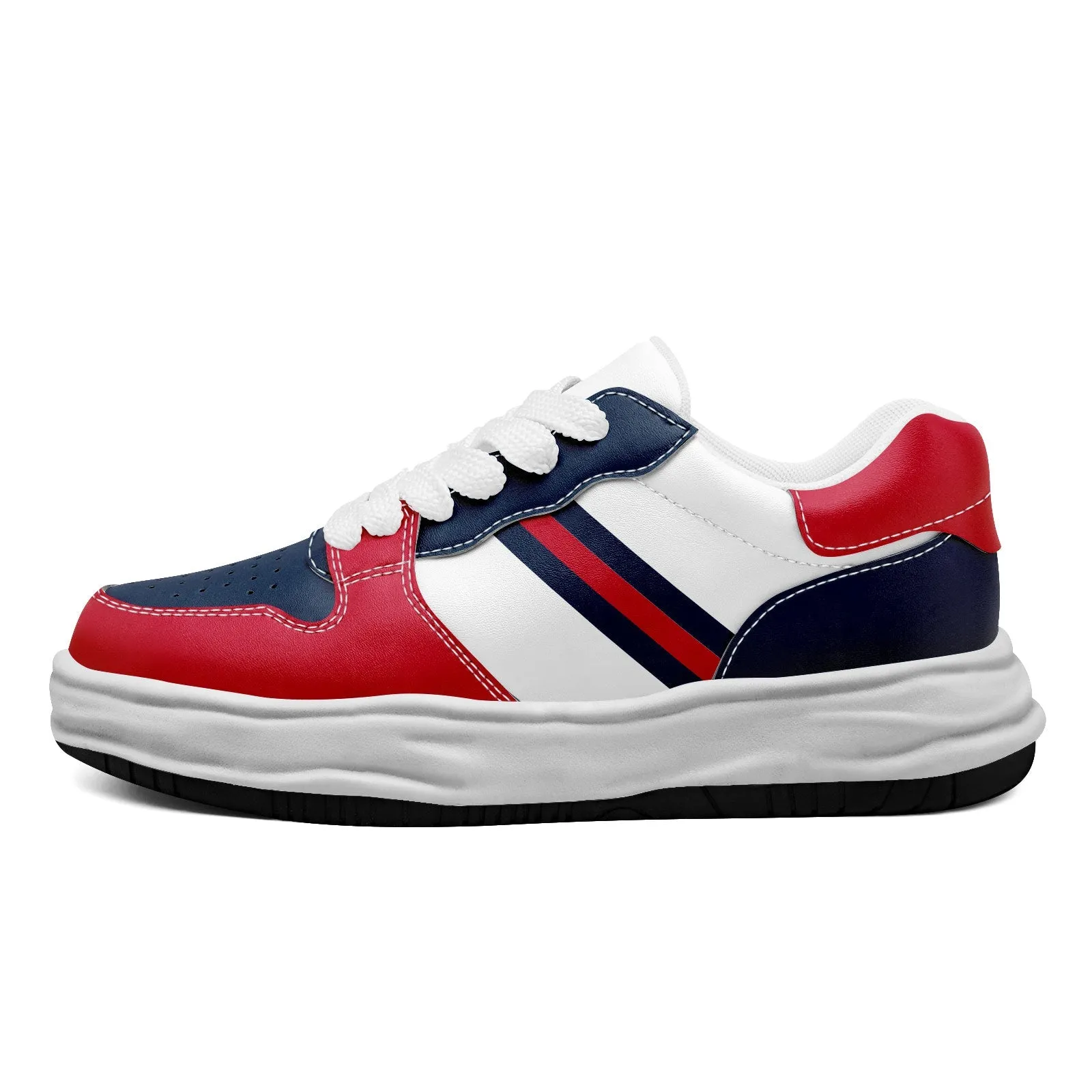 Corporate Gifts,Custom Red Blue New England Shoes Personalized Sneaker FN032-D020389-26