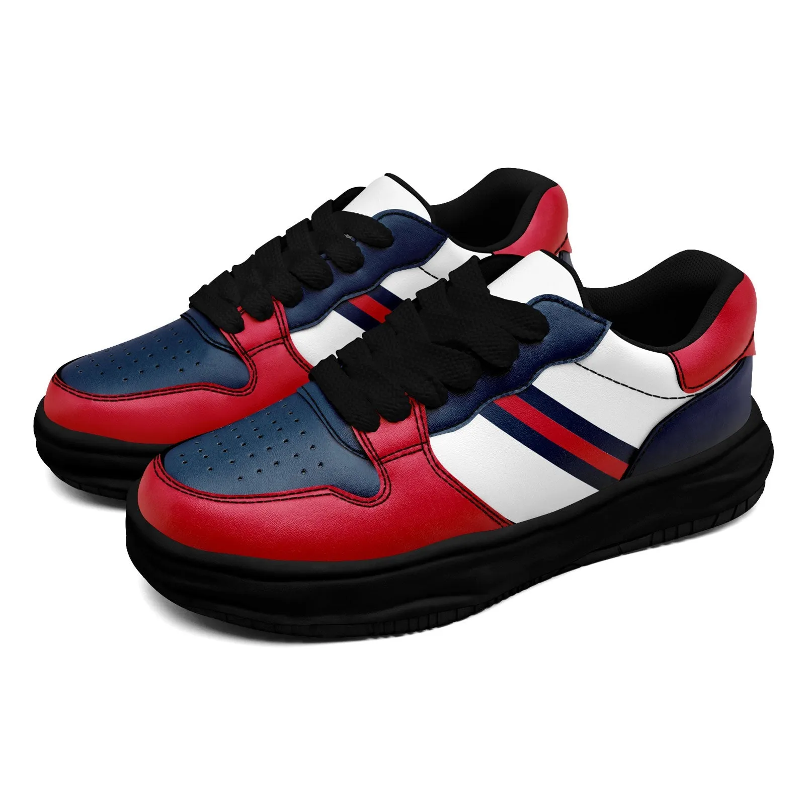 Corporate Gifts,Custom Red Blue New England Shoes Personalized Sneaker FN032-D020389-26