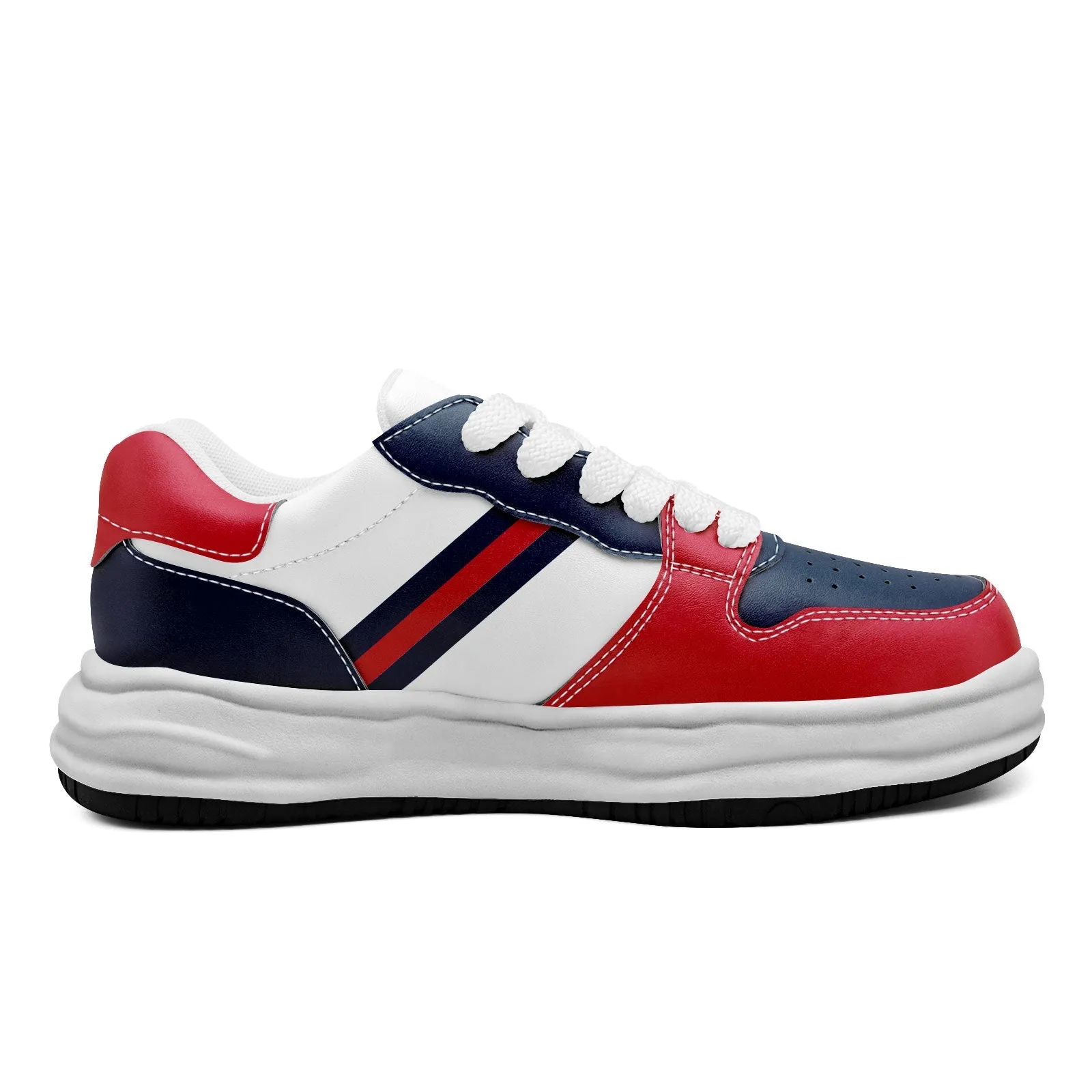 Corporate Gifts,Custom Red Blue New England Shoes Personalized Sneaker FN032-D020389-26