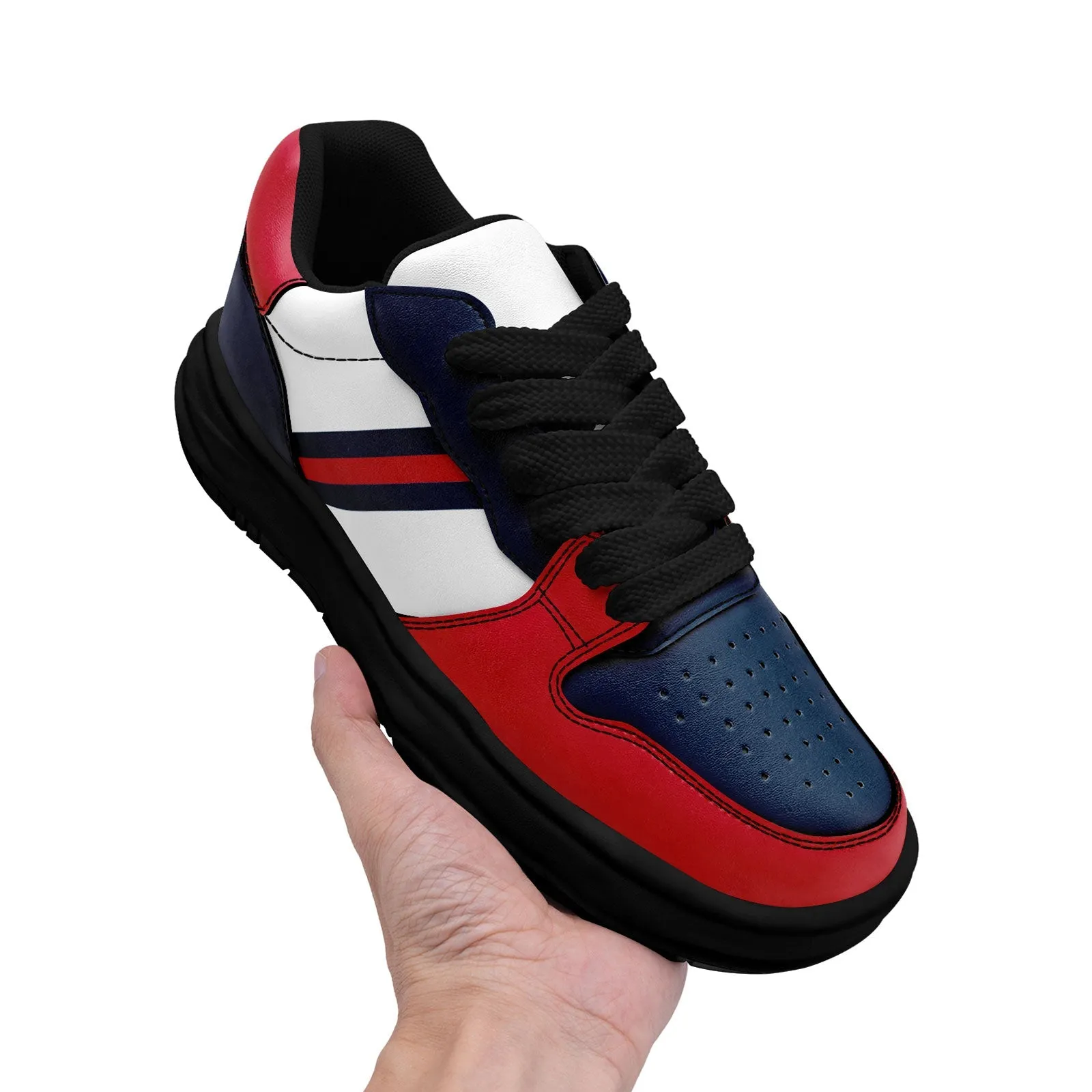 Corporate Gifts,Custom Red Blue New England Shoes Personalized Sneaker FN032-D020389-26