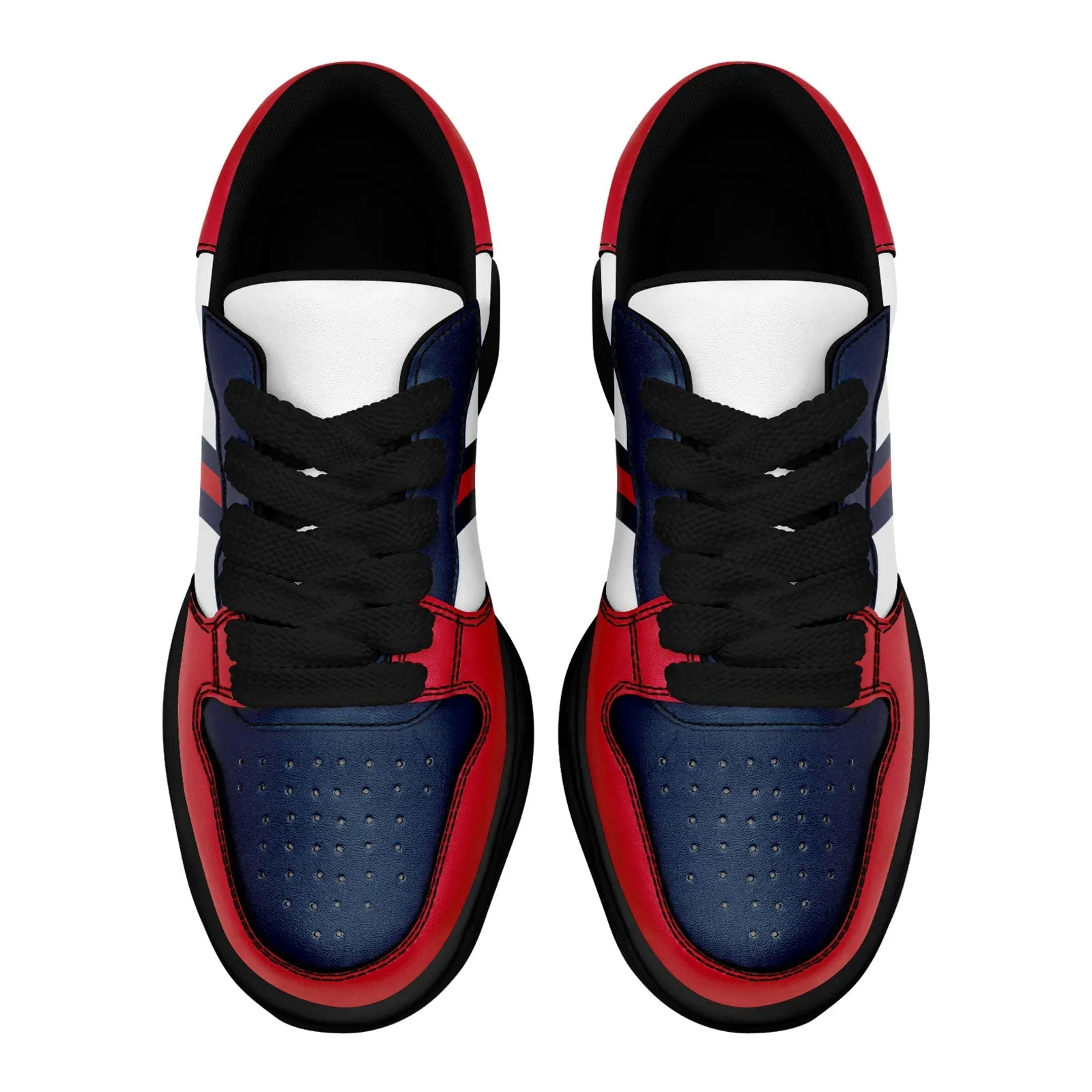 Corporate Gifts,Custom Red Blue New England Shoes Personalized Sneaker FN032-D020389-26