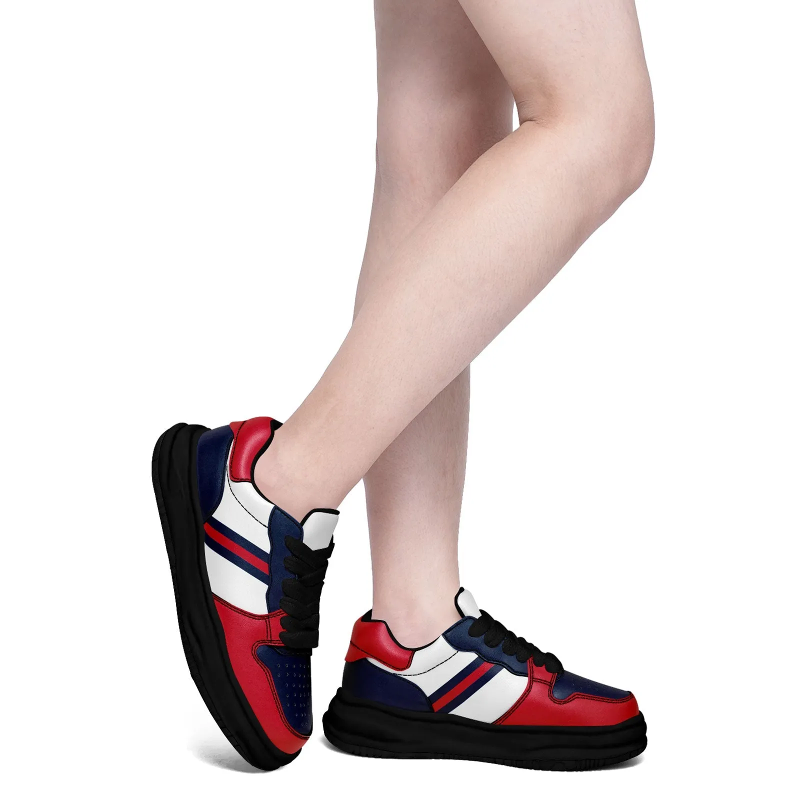 Corporate Gifts,Custom Red Blue New England Shoes Personalized Sneaker FN032-D020389-26