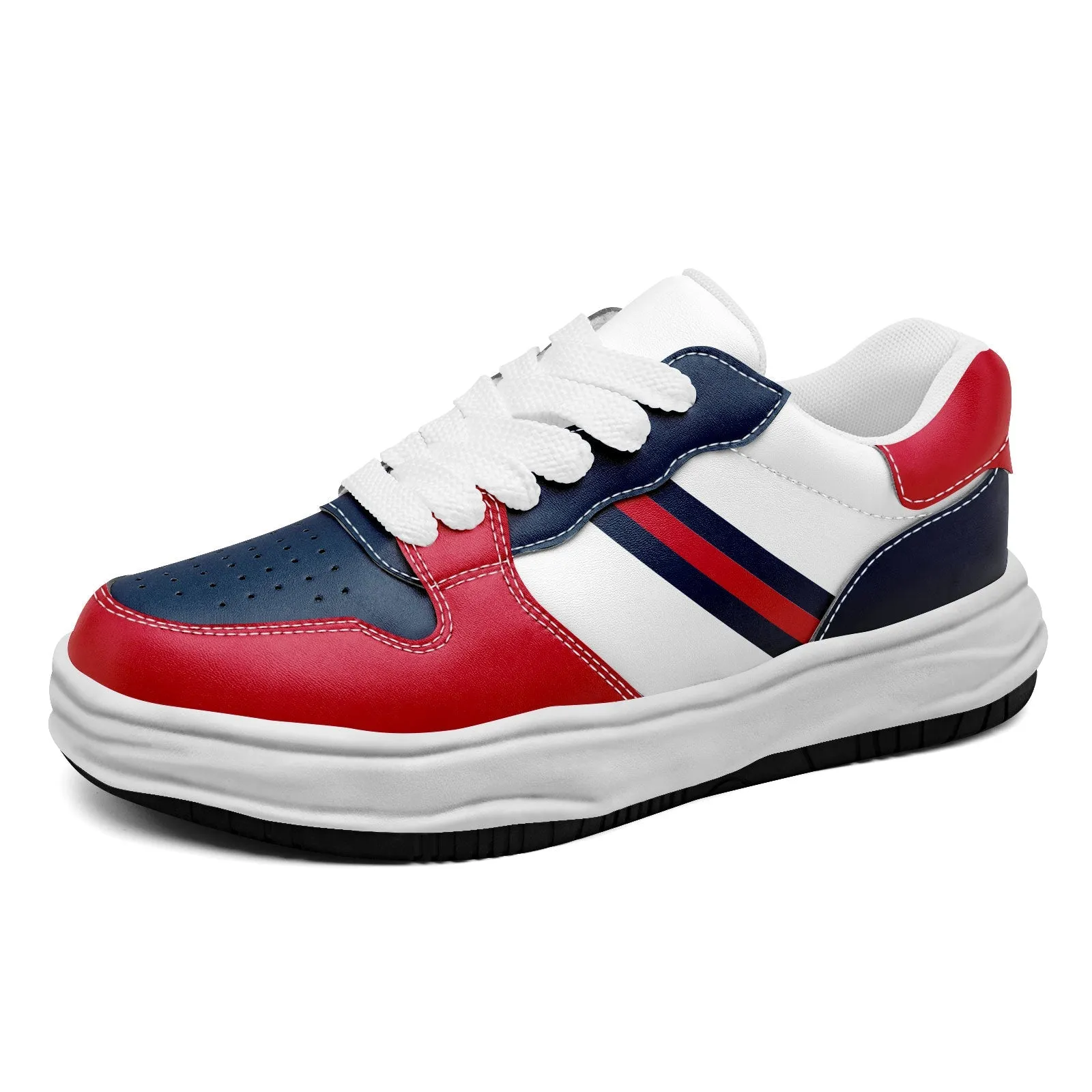 Corporate Gifts,Custom Red Blue New England Shoes Personalized Sneaker FN032-D020389-26