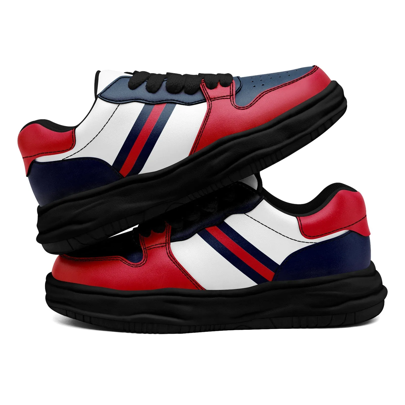 Corporate Gifts,Custom Red Blue New England Shoes Personalized Sneaker FN032-D020389-26