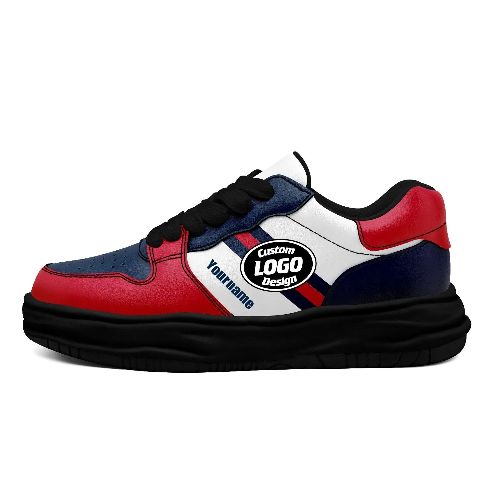 Corporate Gifts,Custom Red Blue New England Shoes Personalized Sneaker FN032-D020389-26
