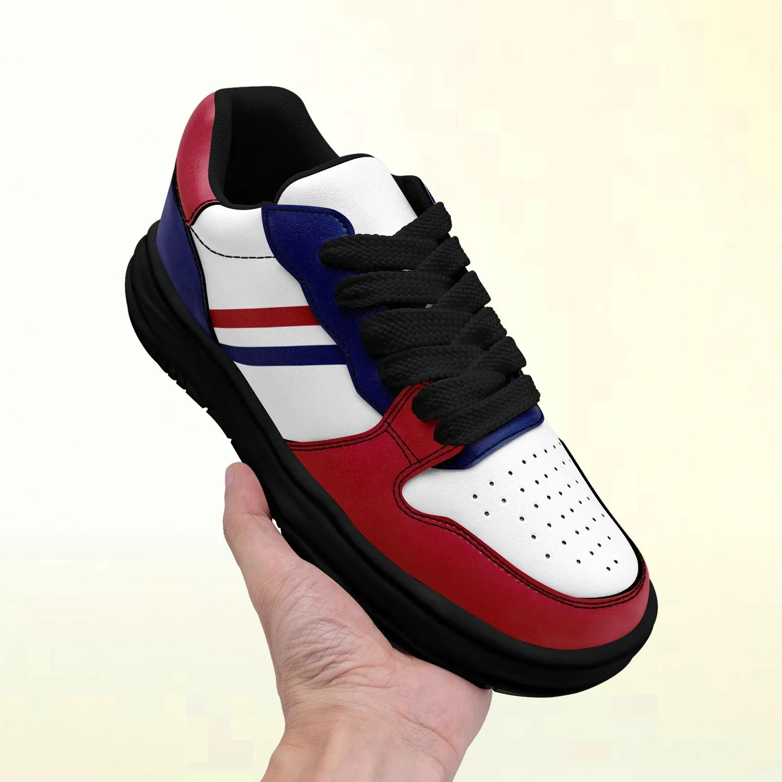 Corporate Gifts,Custom Red Blue New York Shoes Personalized Sneaker FN032-D020389-21