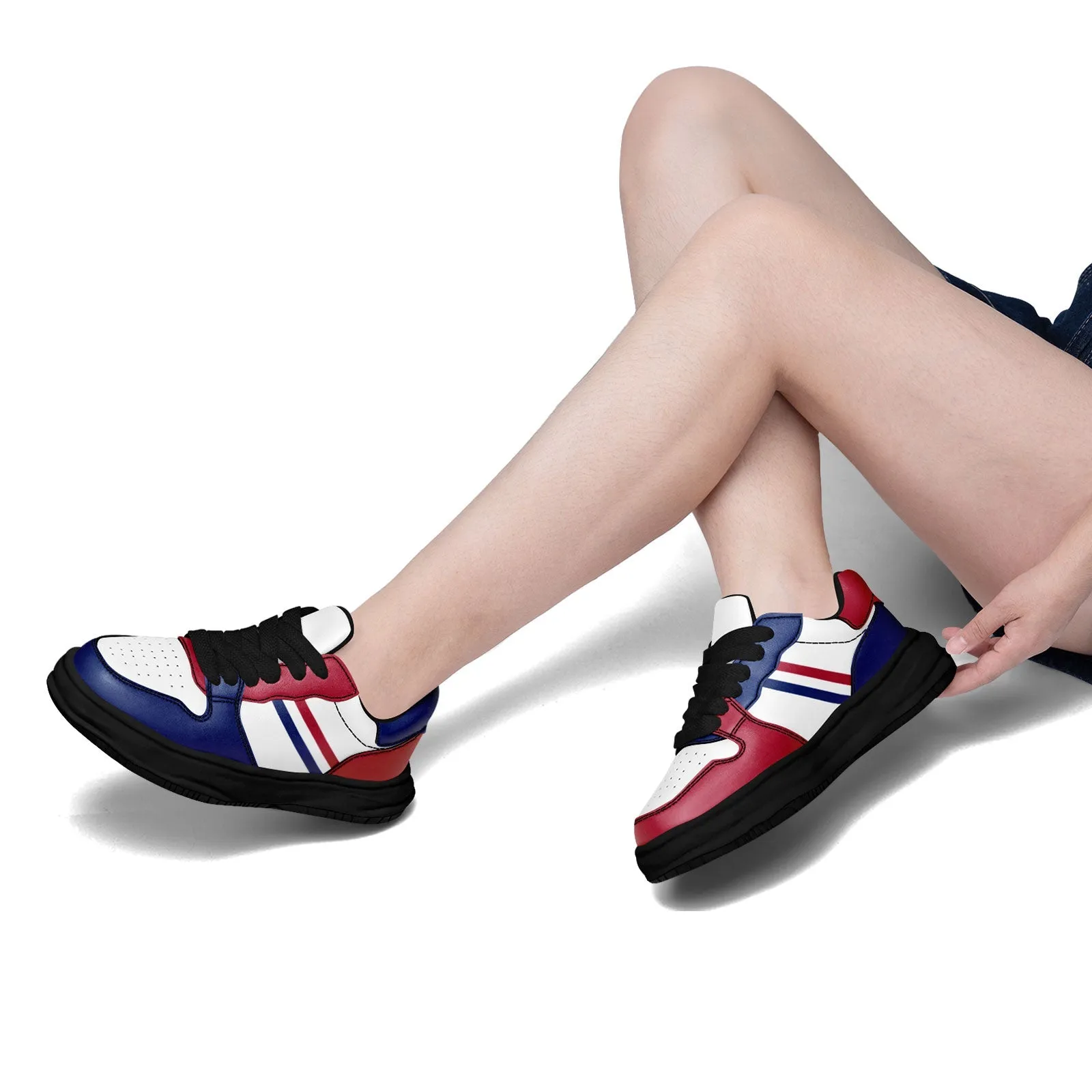 Corporate Gifts,Custom Red Blue New York Shoes Personalized Sneaker FN032-D020389-21