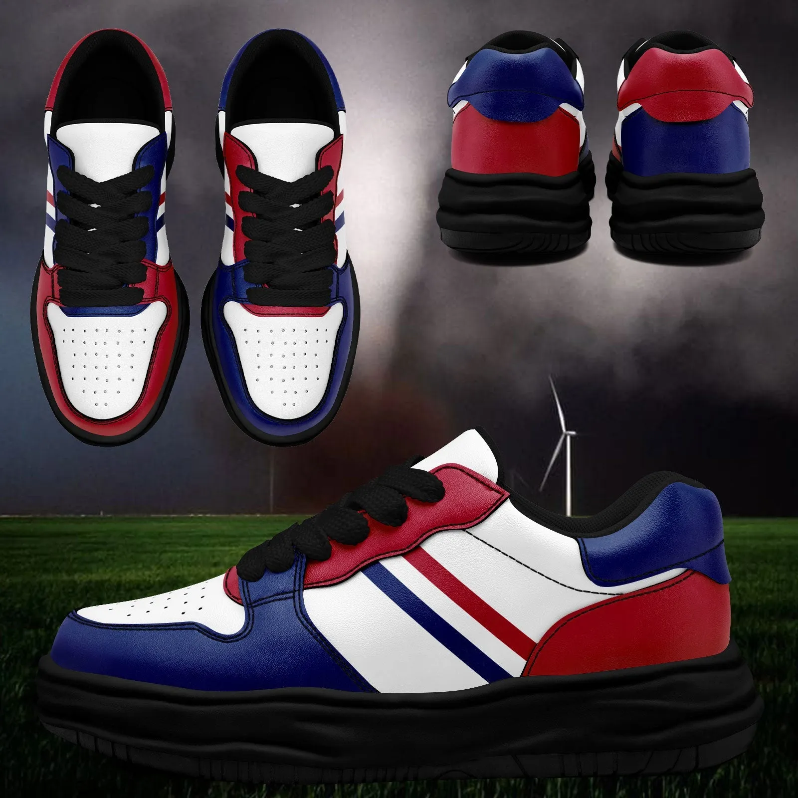 Corporate Gifts,Custom Red Blue New York Shoes Personalized Sneaker FN032-D020389-21