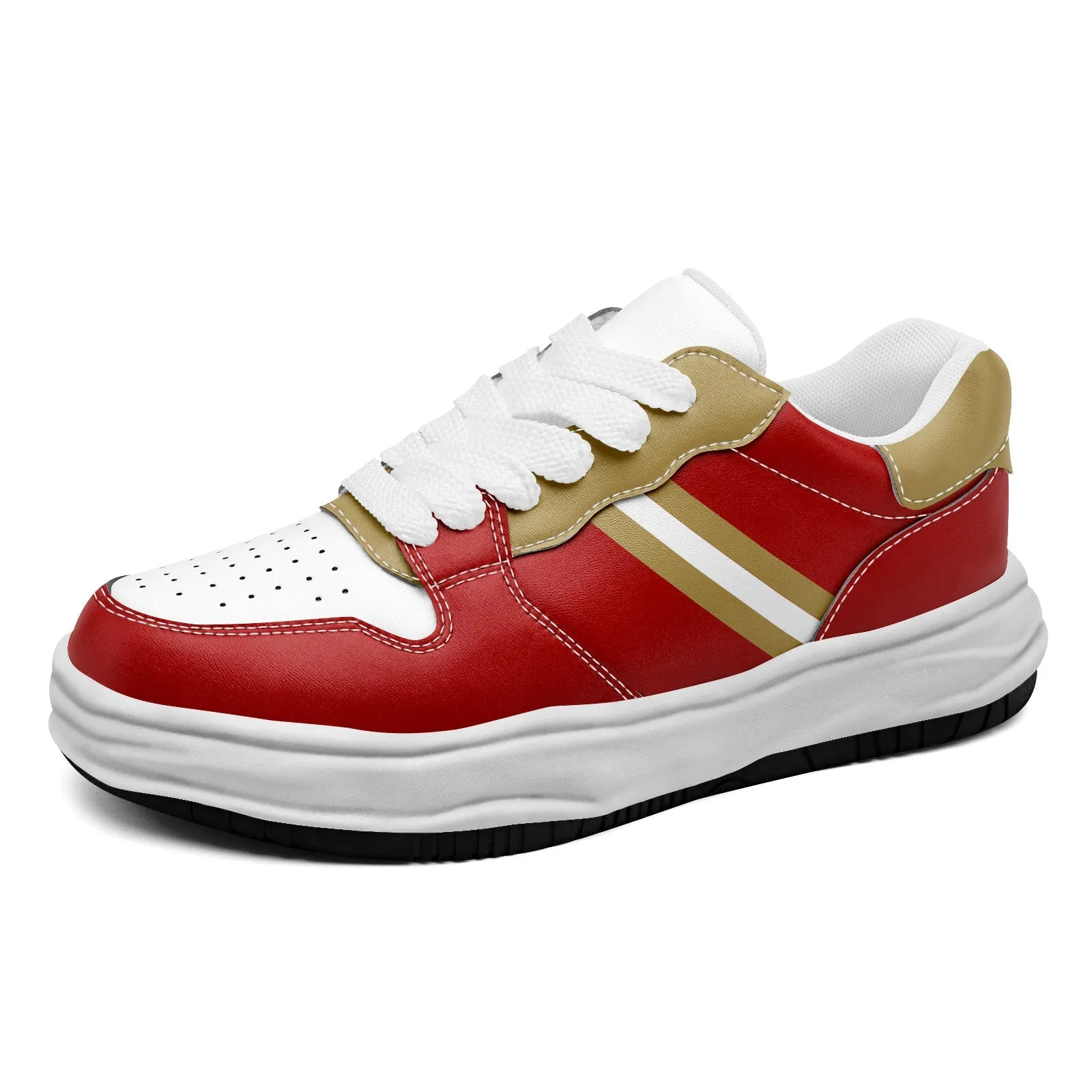 Corporate Gifts,Custom Red Gold San Francisco Shoes Personalized Sneaker FN032-D020389-25