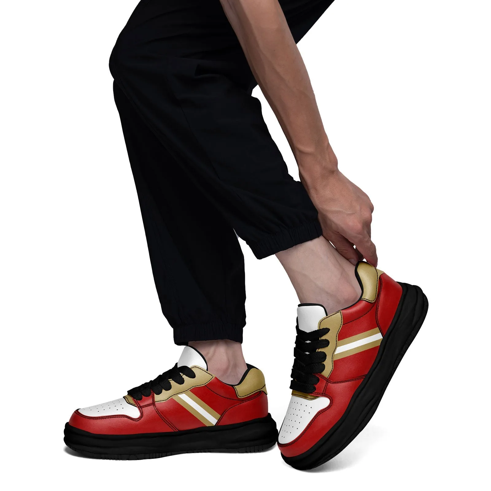 Corporate Gifts,Custom Red Gold San Francisco Shoes Personalized Sneaker FN032-D020389-25