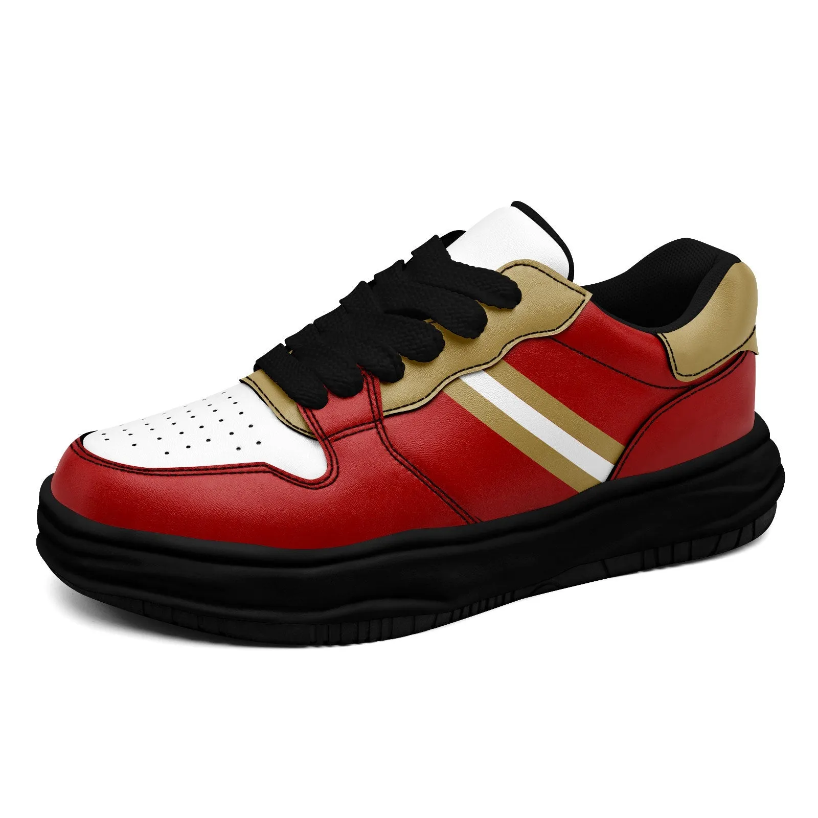 Corporate Gifts,Custom Red Gold San Francisco Shoes Personalized Sneaker FN032-D020389-25