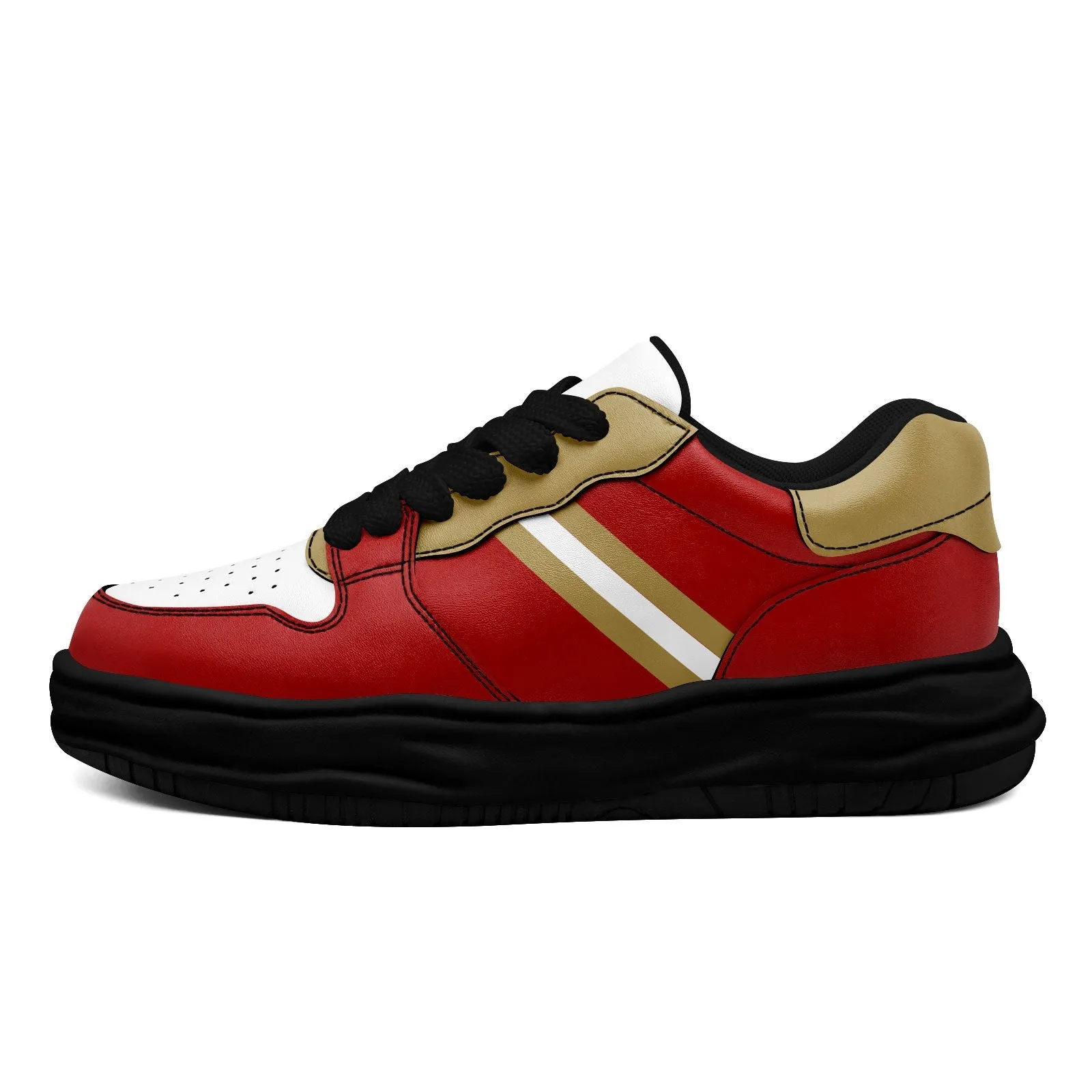 Corporate Gifts,Custom Red Gold San Francisco Shoes Personalized Sneaker FN032-D020389-25