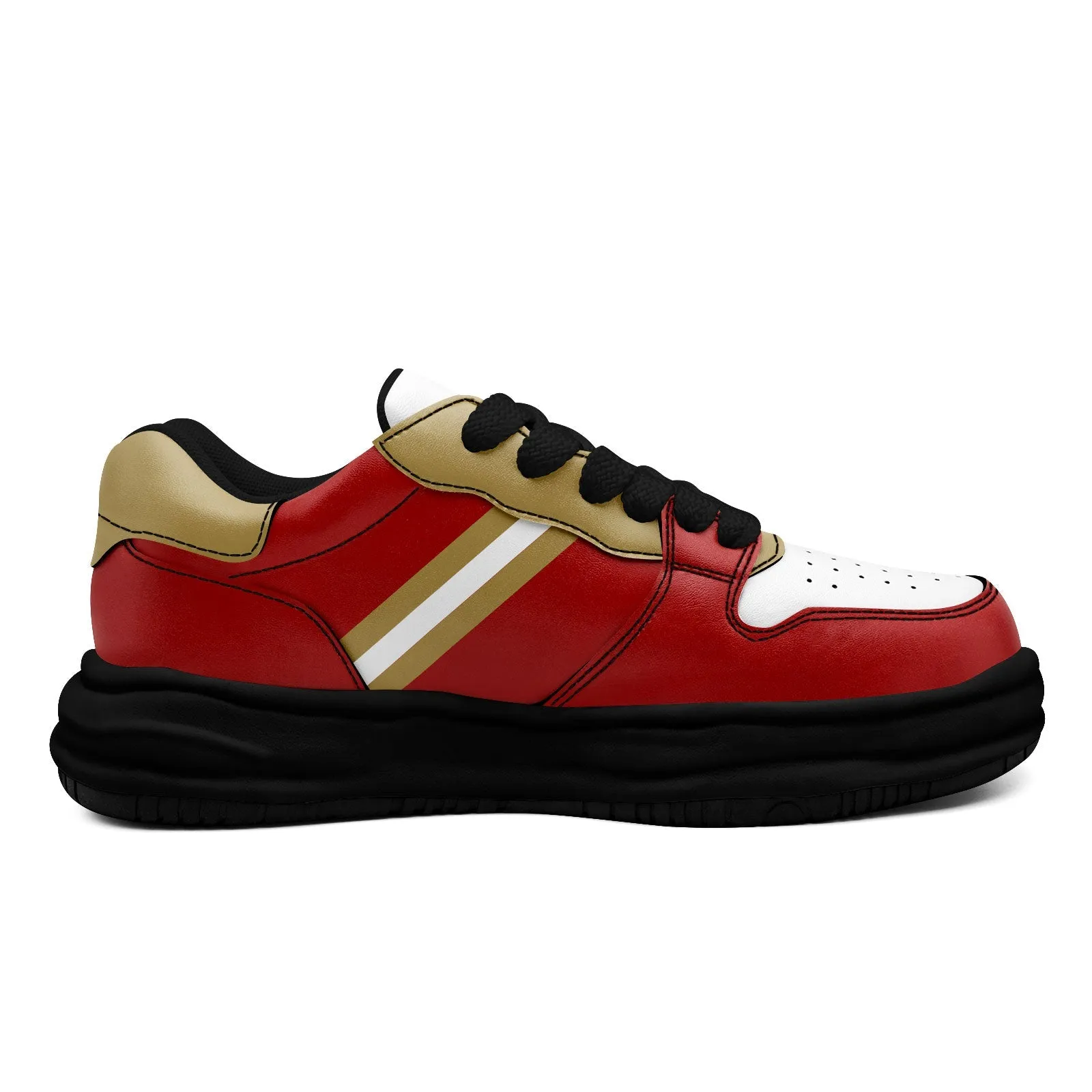 Corporate Gifts,Custom Red Gold San Francisco Shoes Personalized Sneaker FN032-D020389-25