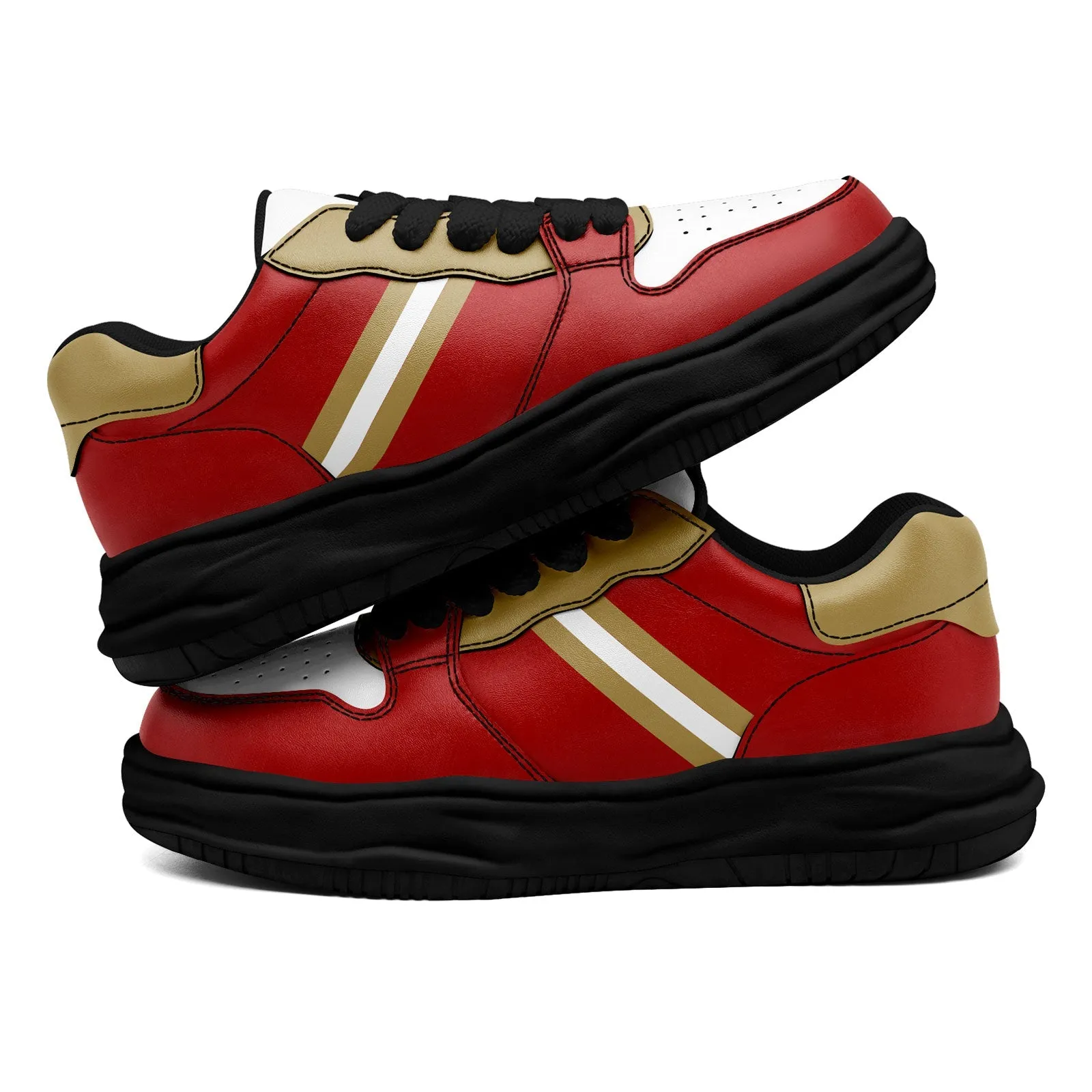 Corporate Gifts,Custom Red Gold San Francisco Shoes Personalized Sneaker FN032-D020389-25