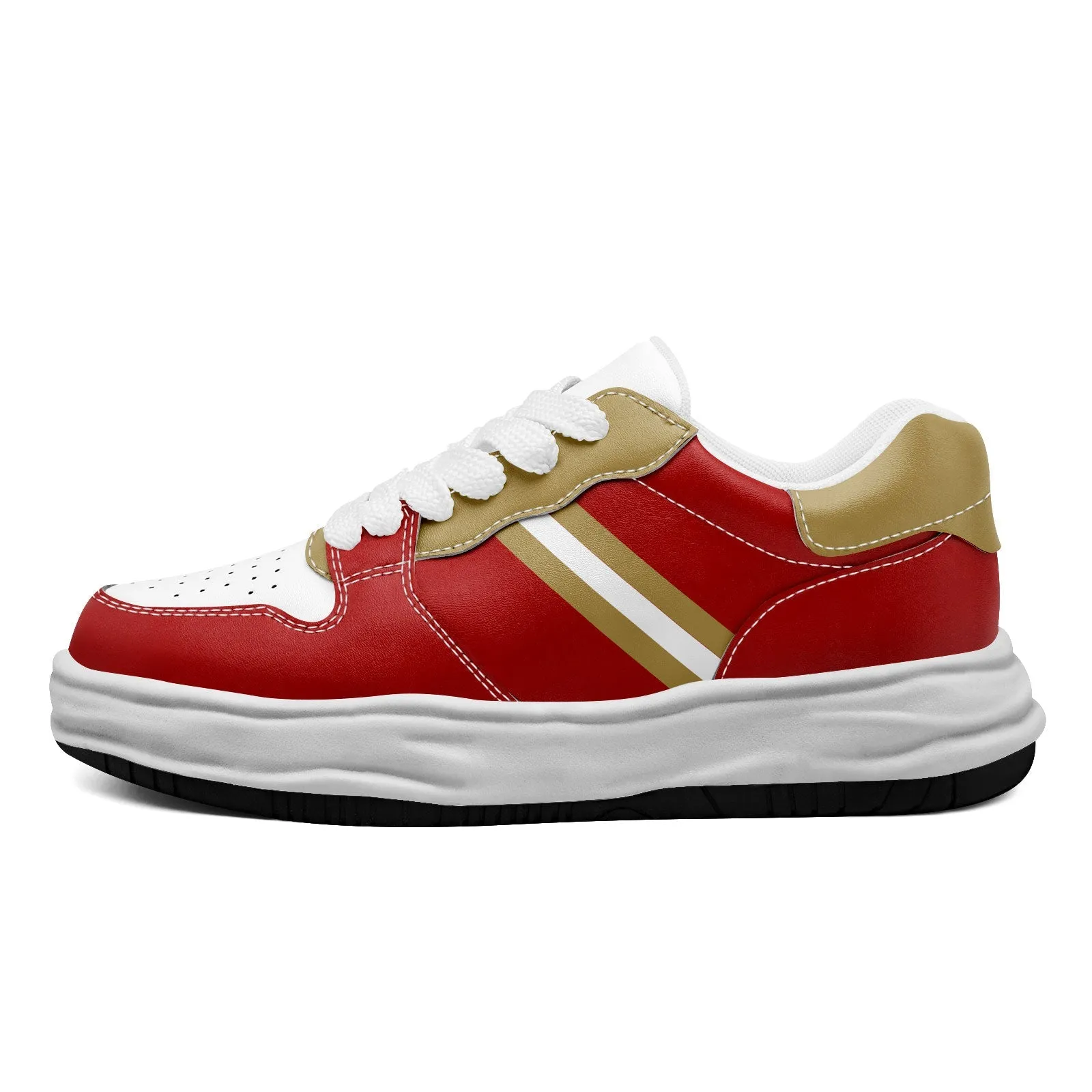 Corporate Gifts,Custom Red Gold San Francisco Shoes Personalized Sneaker FN032-D020389-25