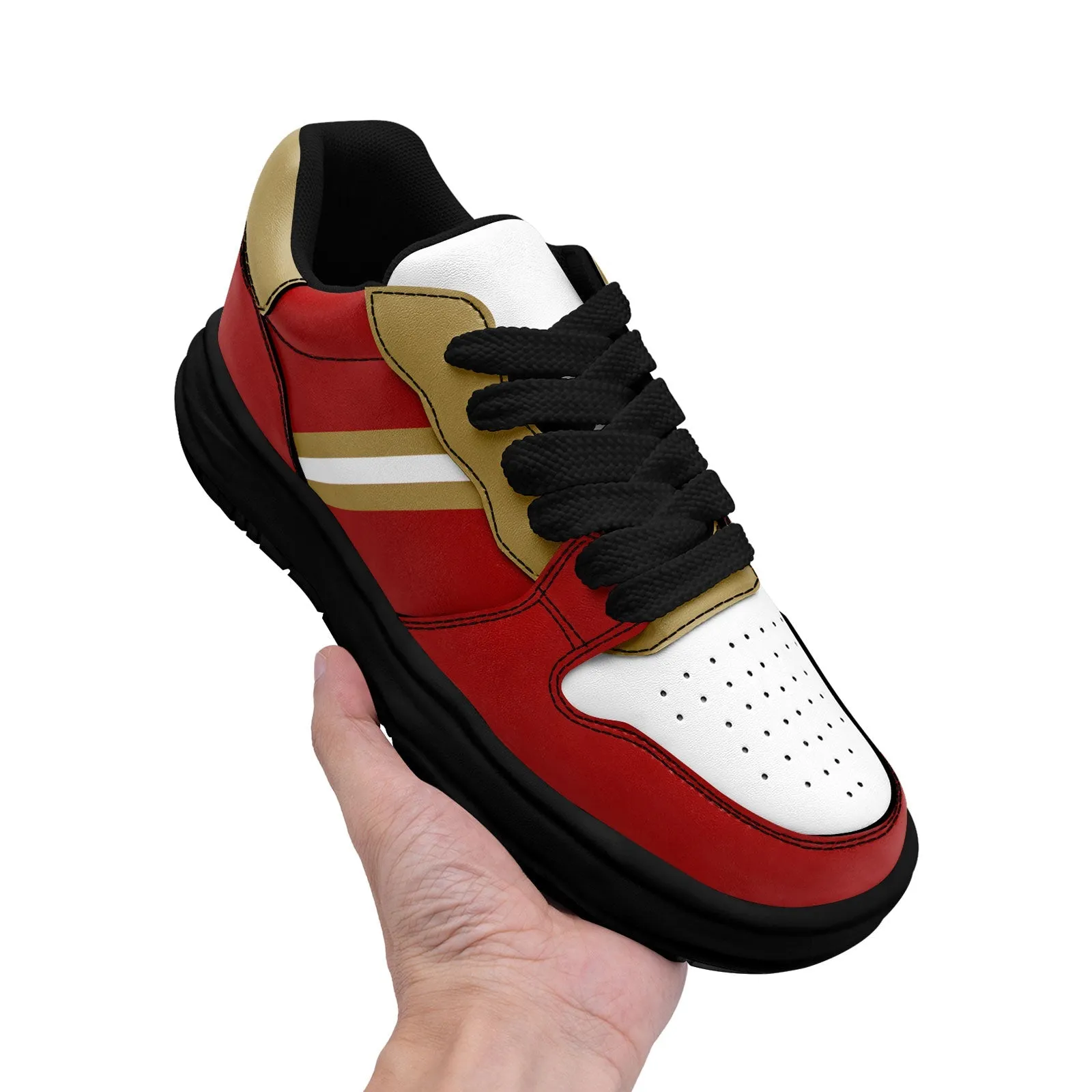 Corporate Gifts,Custom Red Gold San Francisco Shoes Personalized Sneaker FN032-D020389-25