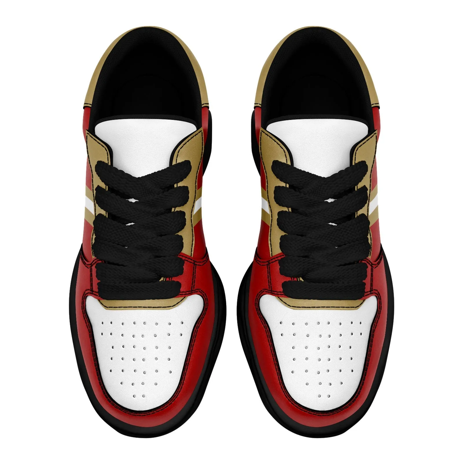 Corporate Gifts,Custom Red Gold San Francisco Shoes Personalized Sneaker FN032-D020389-25