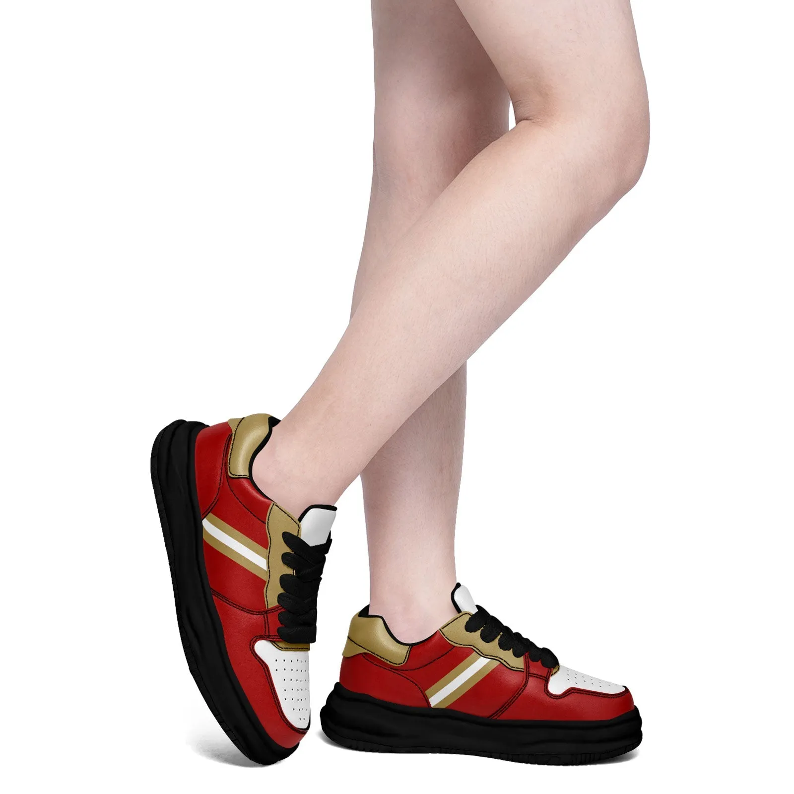 Corporate Gifts,Custom Red Gold San Francisco Shoes Personalized Sneaker FN032-D020389-25