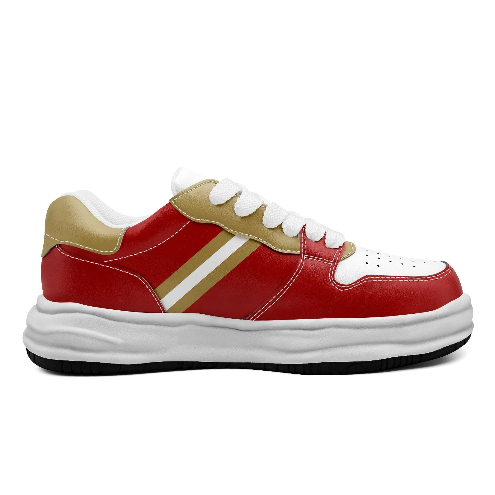 Corporate Gifts,Custom Red Gold San Francisco Shoes Personalized Sneaker FN032-D020389-25