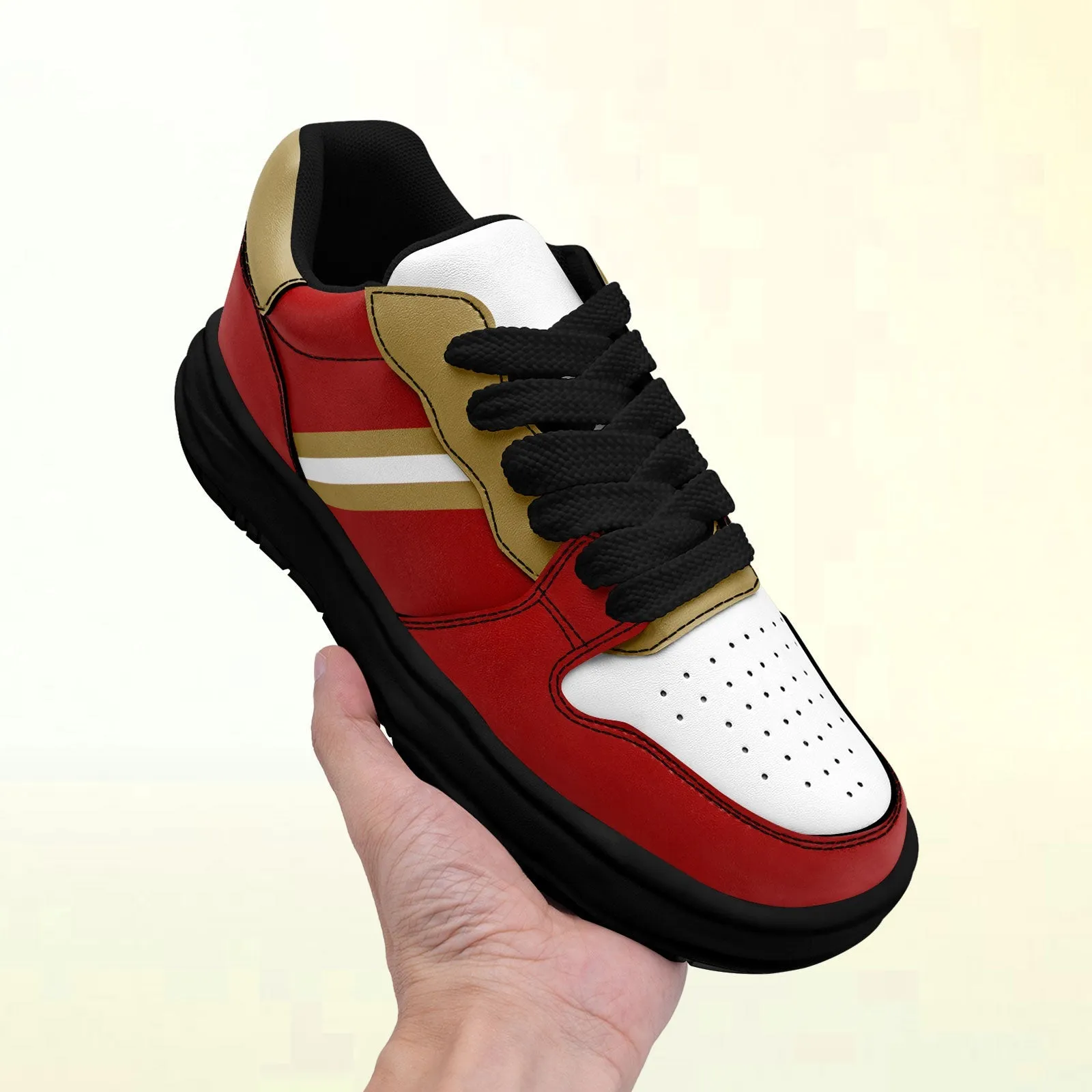 Corporate Gifts,Custom Red Gold San Francisco Shoes Personalized Sneaker FN032-D020389-25