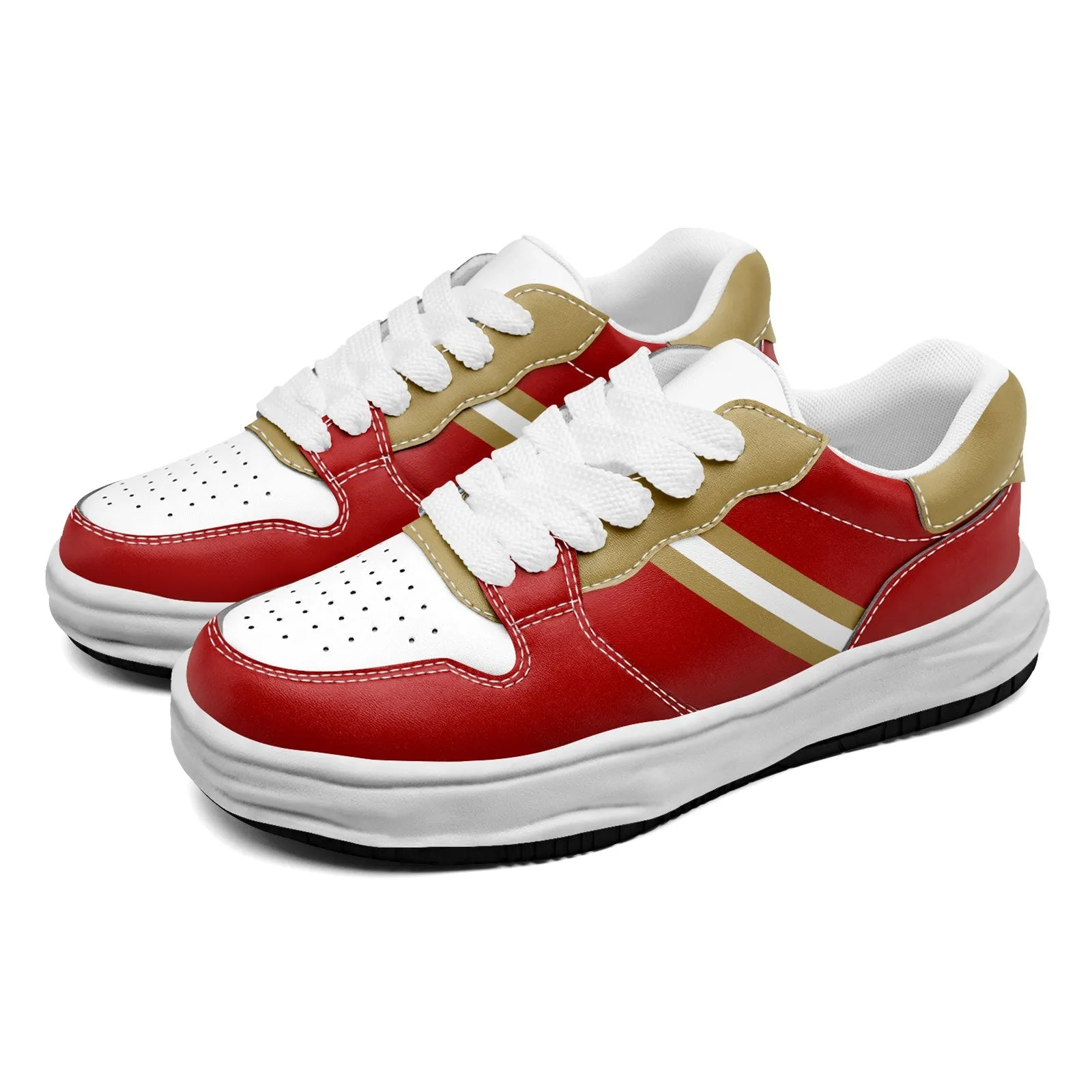 Corporate Gifts,Custom Red Gold San Francisco Shoes Personalized Sneaker FN032-D020389-25