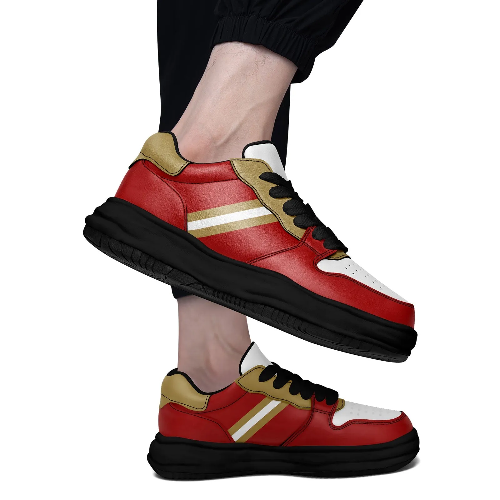 Corporate Gifts,Custom Red Gold San Francisco Shoes Personalized Sneaker FN032-D020389-25