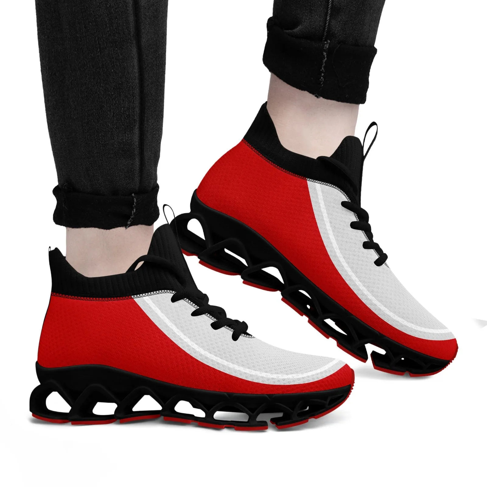 Corporate Gifts,Custom Red Gray Maxsoul Shoes Personalized Sneaker FN030XD-D020388-21