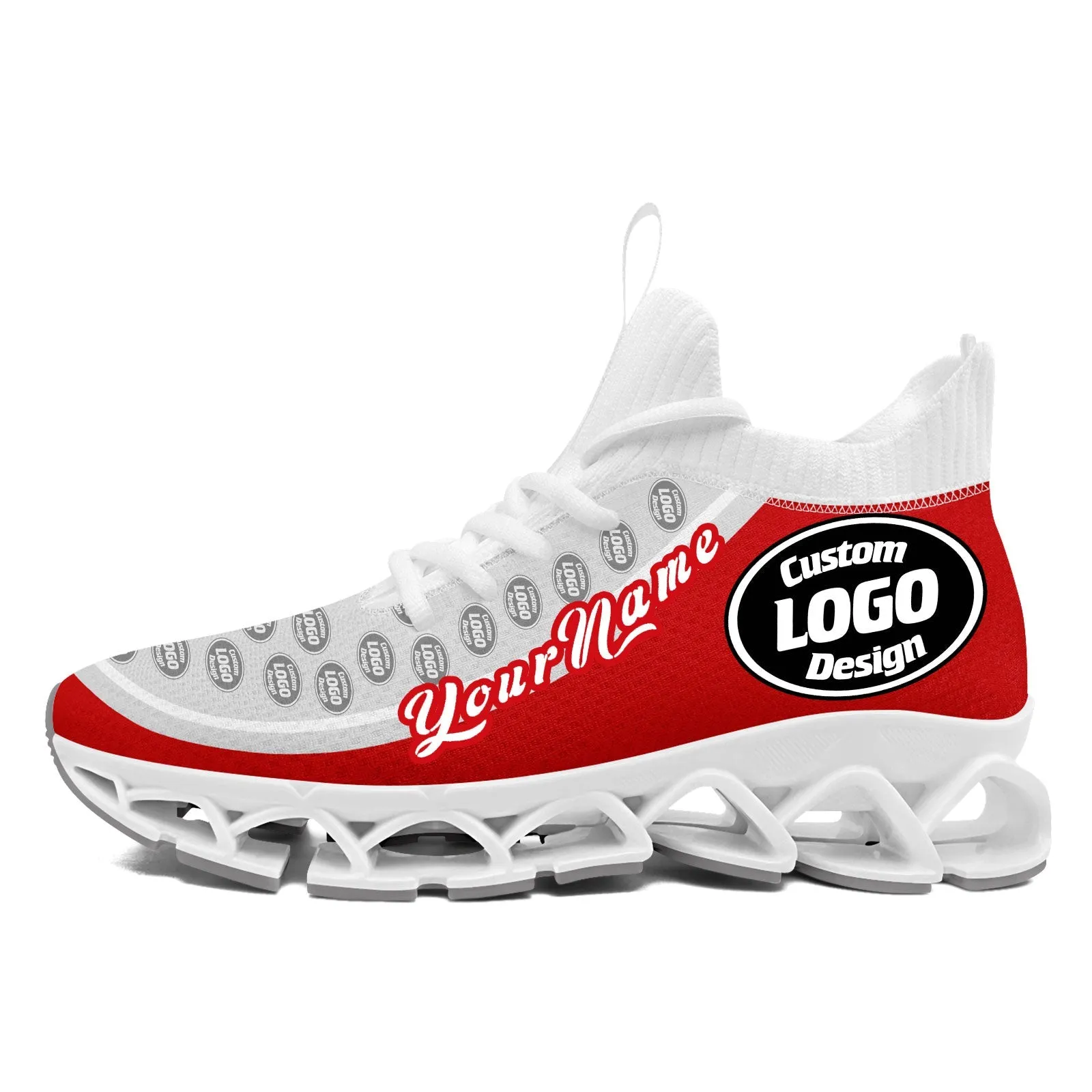 Corporate Gifts,Custom Red Gray Maxsoul Shoes Personalized Sneaker FN030XD-D020388-21