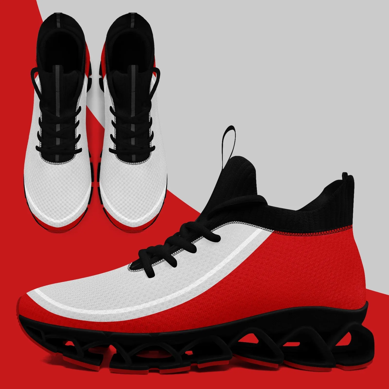 Corporate Gifts,Custom Red Gray Maxsoul Shoes Personalized Sneaker FN030XD-D020388-21