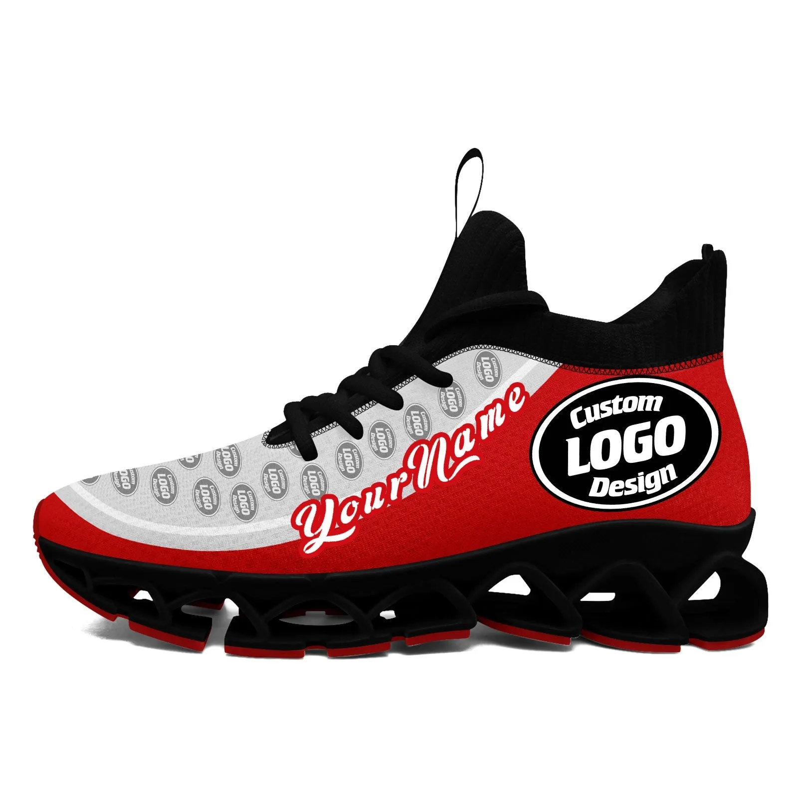 Corporate Gifts,Custom Red Gray Maxsoul Shoes Personalized Sneaker FN030XD-D020388-21
