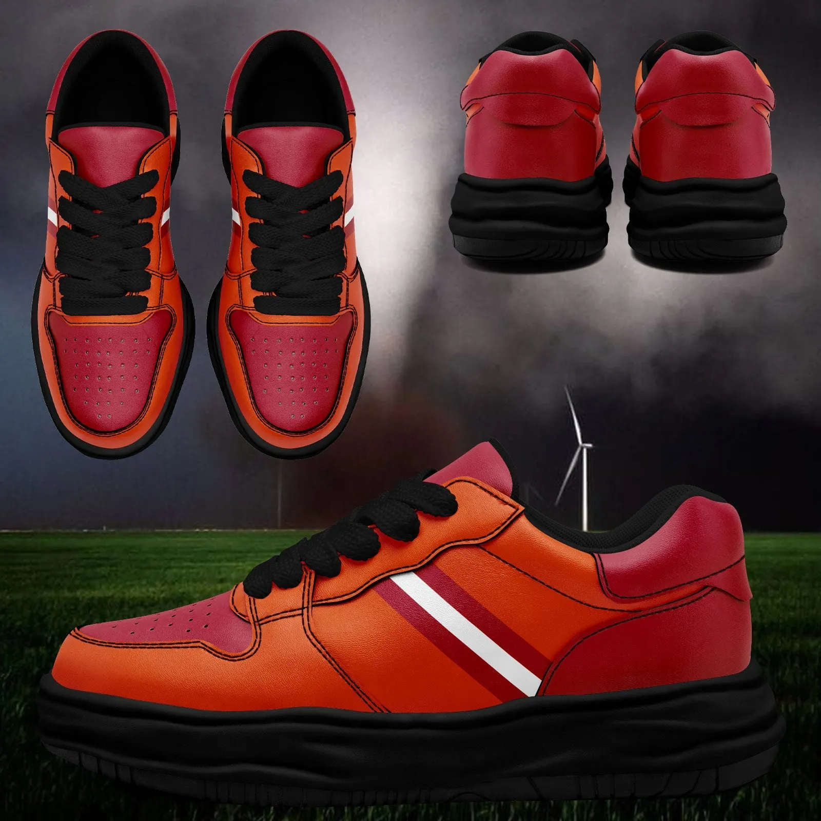 Corporate Gifts,Custom Red Orange Tampa Bay Shoes Personalized Sneaker FN032-D020389-29