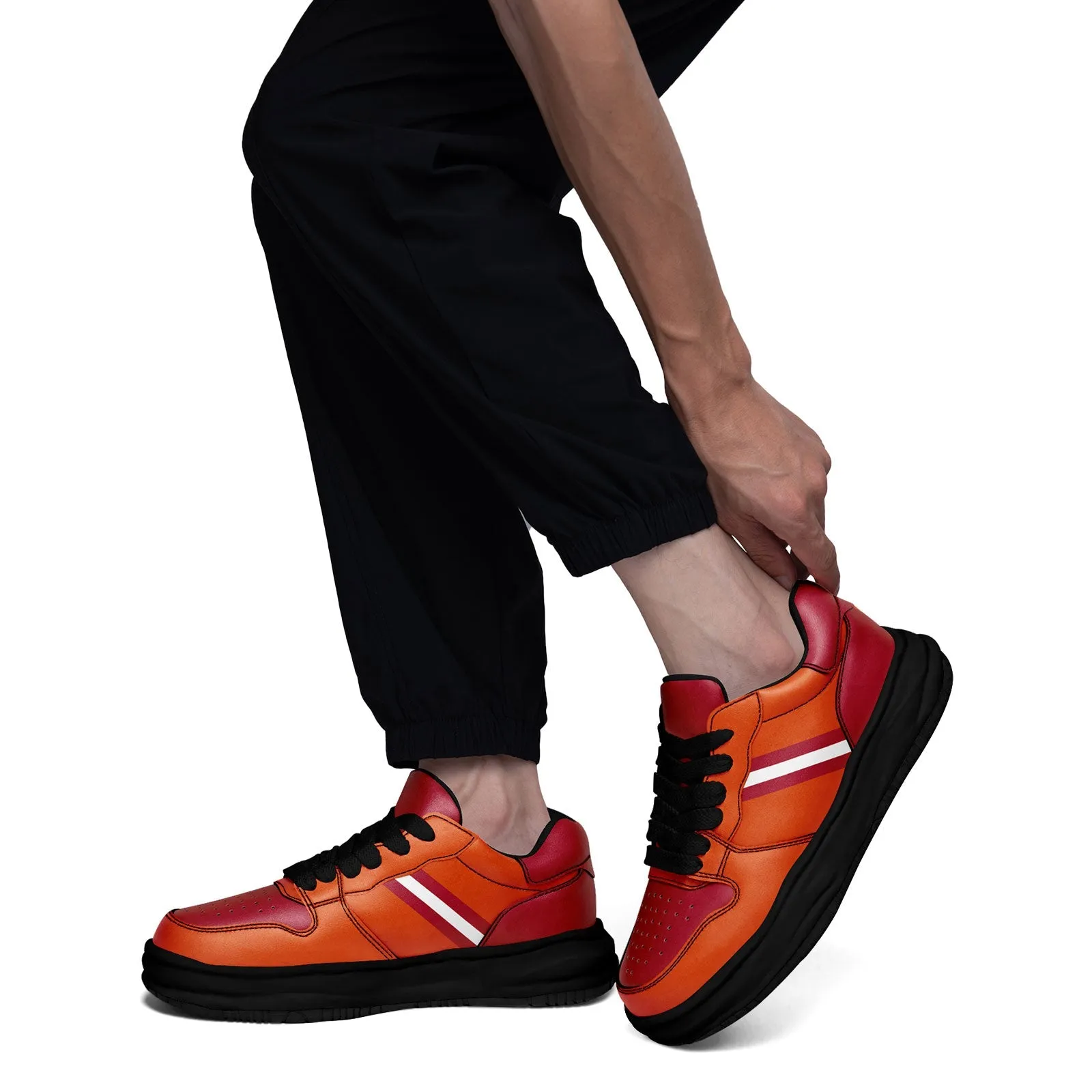 Corporate Gifts,Custom Red Orange Tampa Bay Shoes Personalized Sneaker FN032-D020389-29