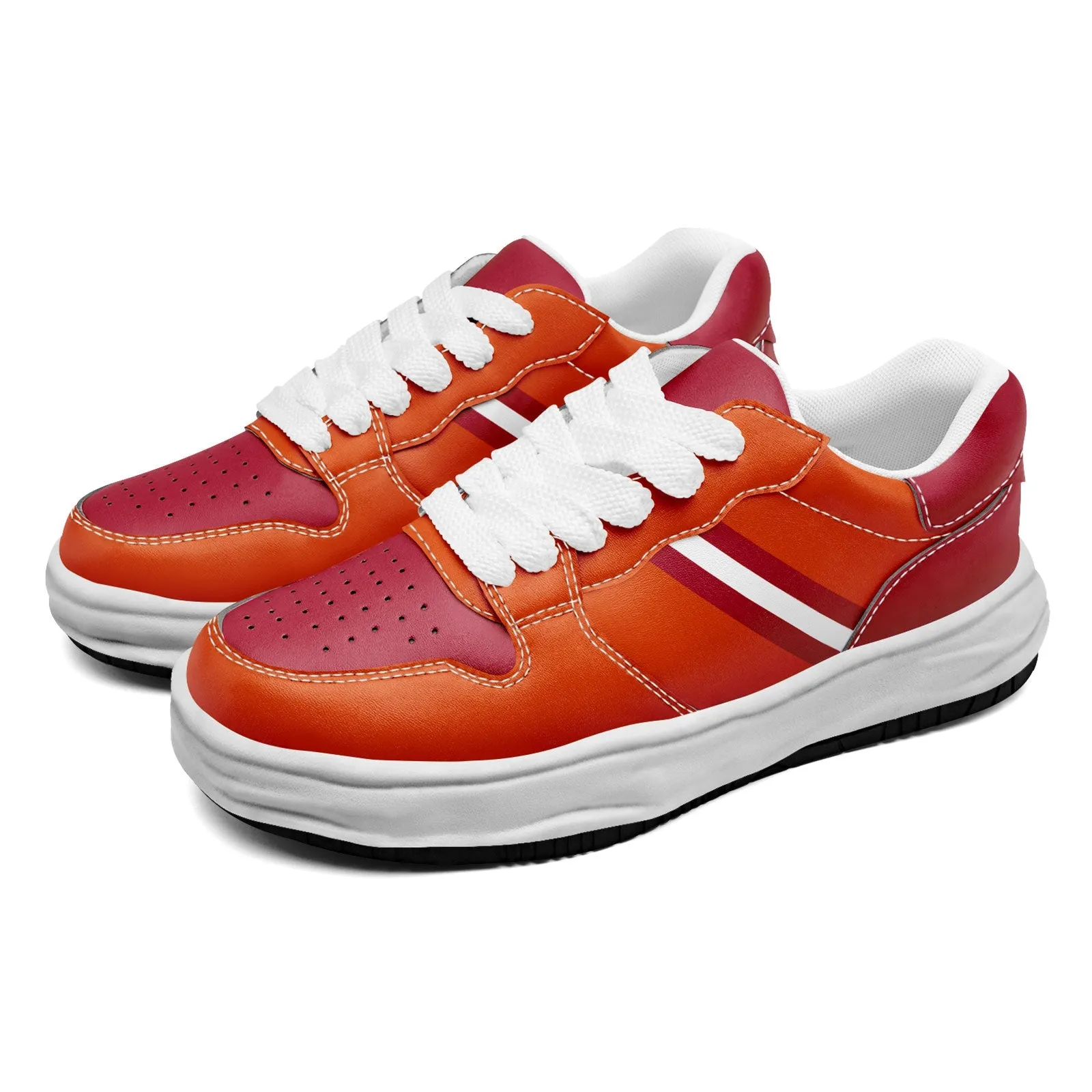 Corporate Gifts,Custom Red Orange Tampa Bay Shoes Personalized Sneaker FN032-D020389-29