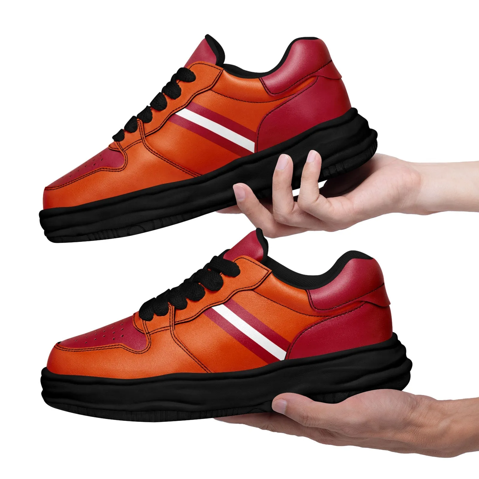 Corporate Gifts,Custom Red Orange Tampa Bay Shoes Personalized Sneaker FN032-D020389-29